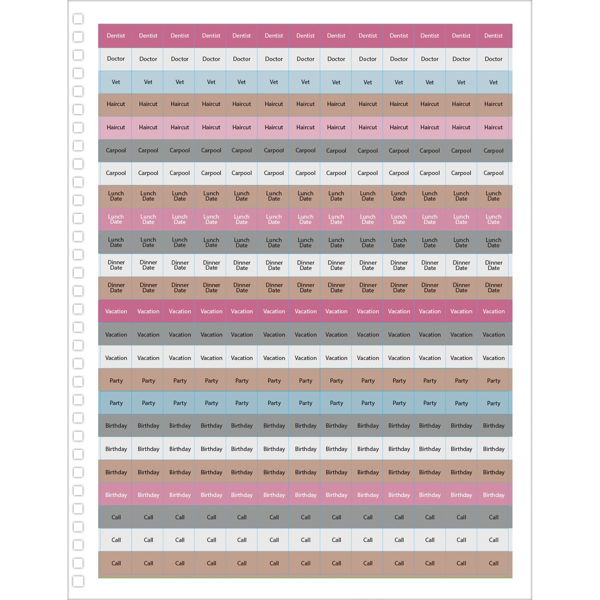 Calendrier mural "Aquarelle merveilleuse" 2026-2027