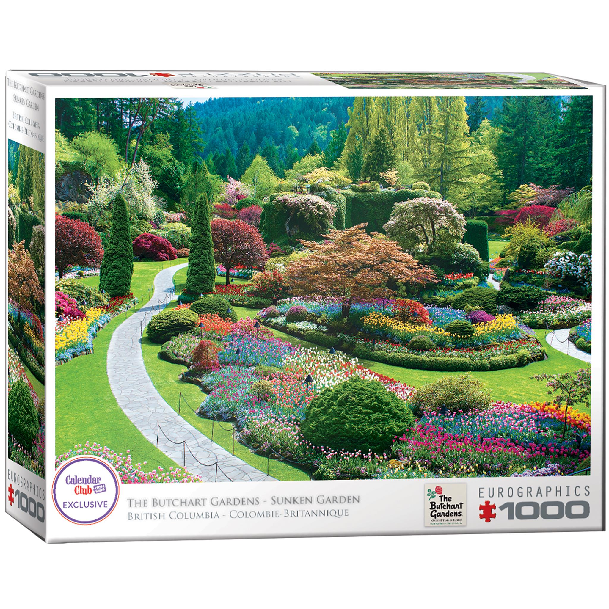 Puzzle exclusif de 1000 pièces du jardin en contrebas de Buchart Gardens