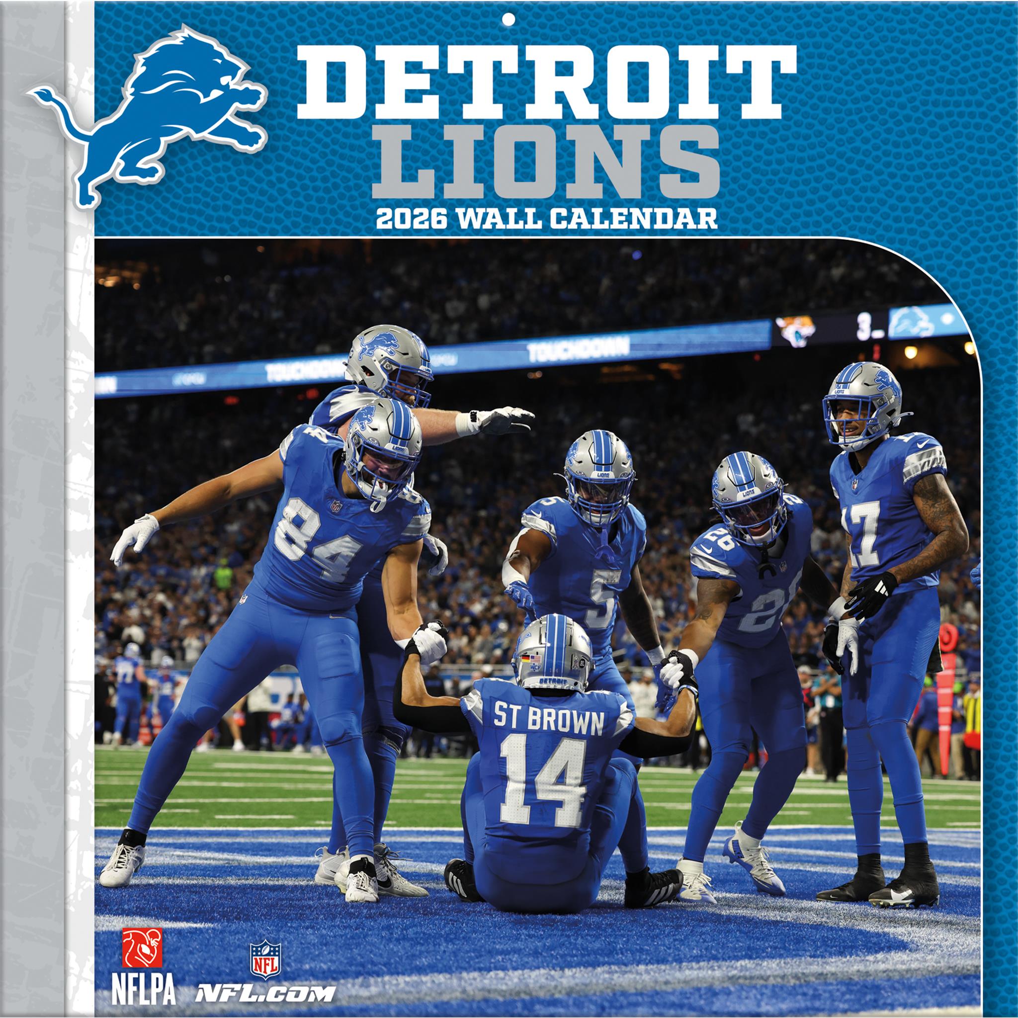 Calendrier mural NFL Detroit Lions 2026