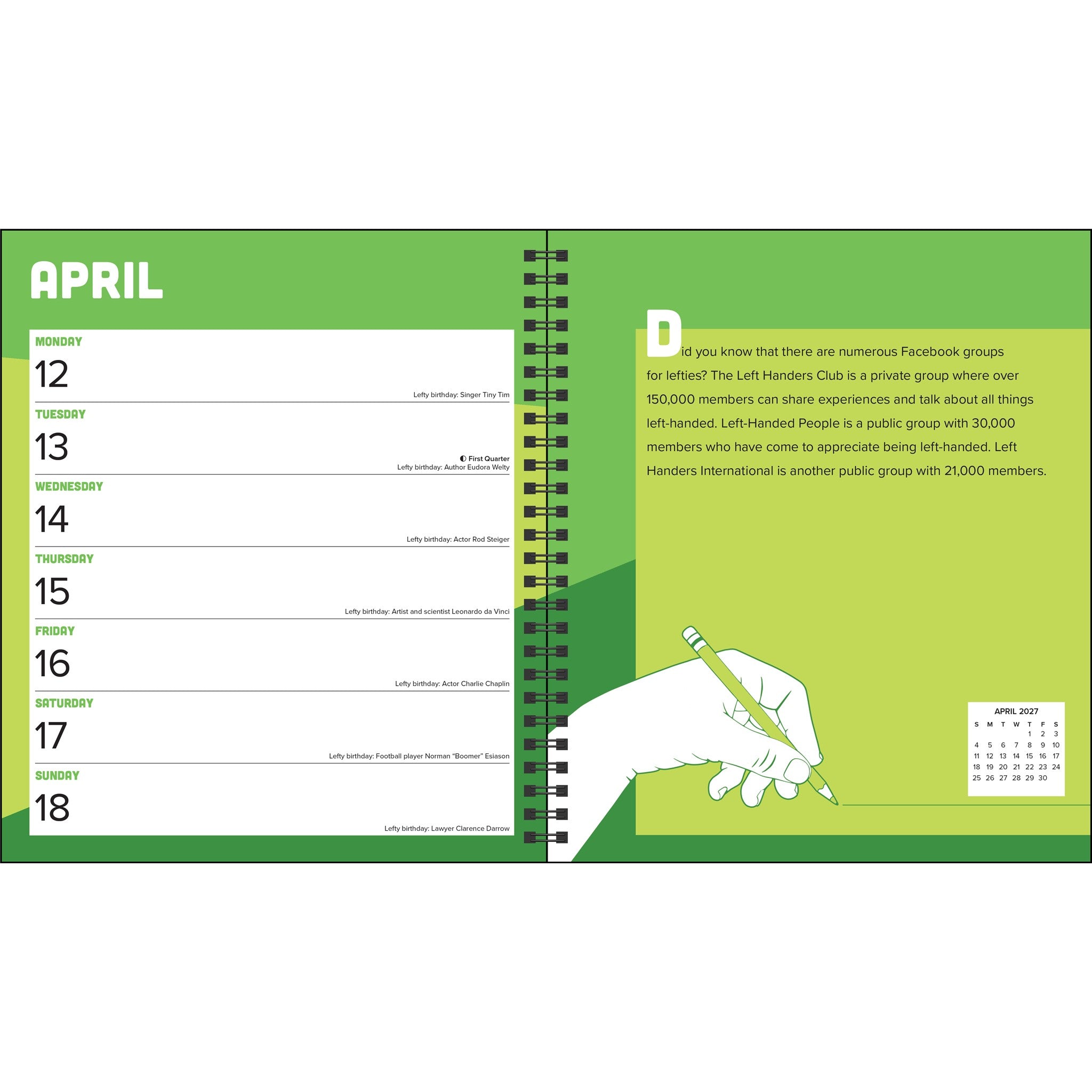Left-Hander's 2027 Engagement Calendar
