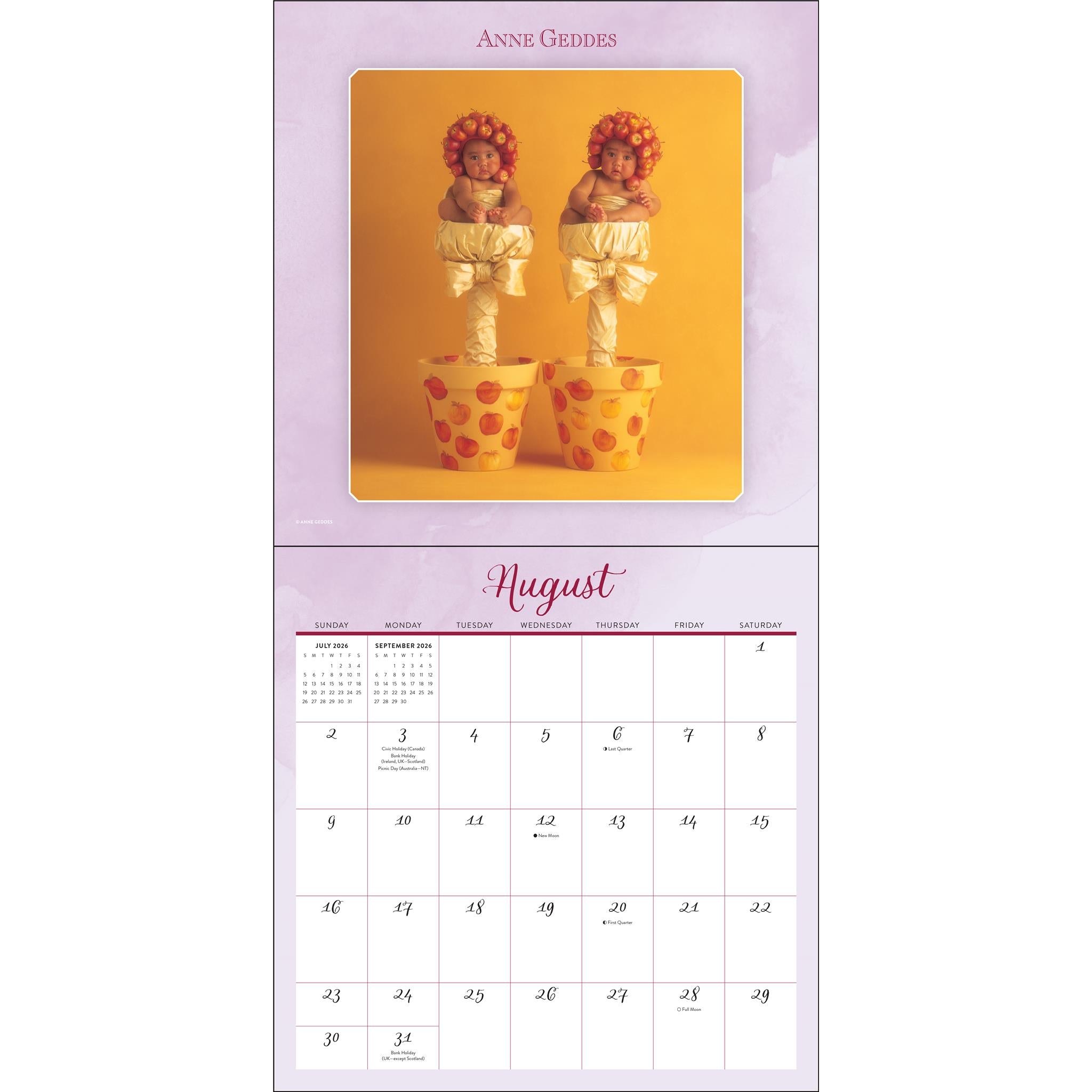 Calendrier mural Anne Geddes 2026