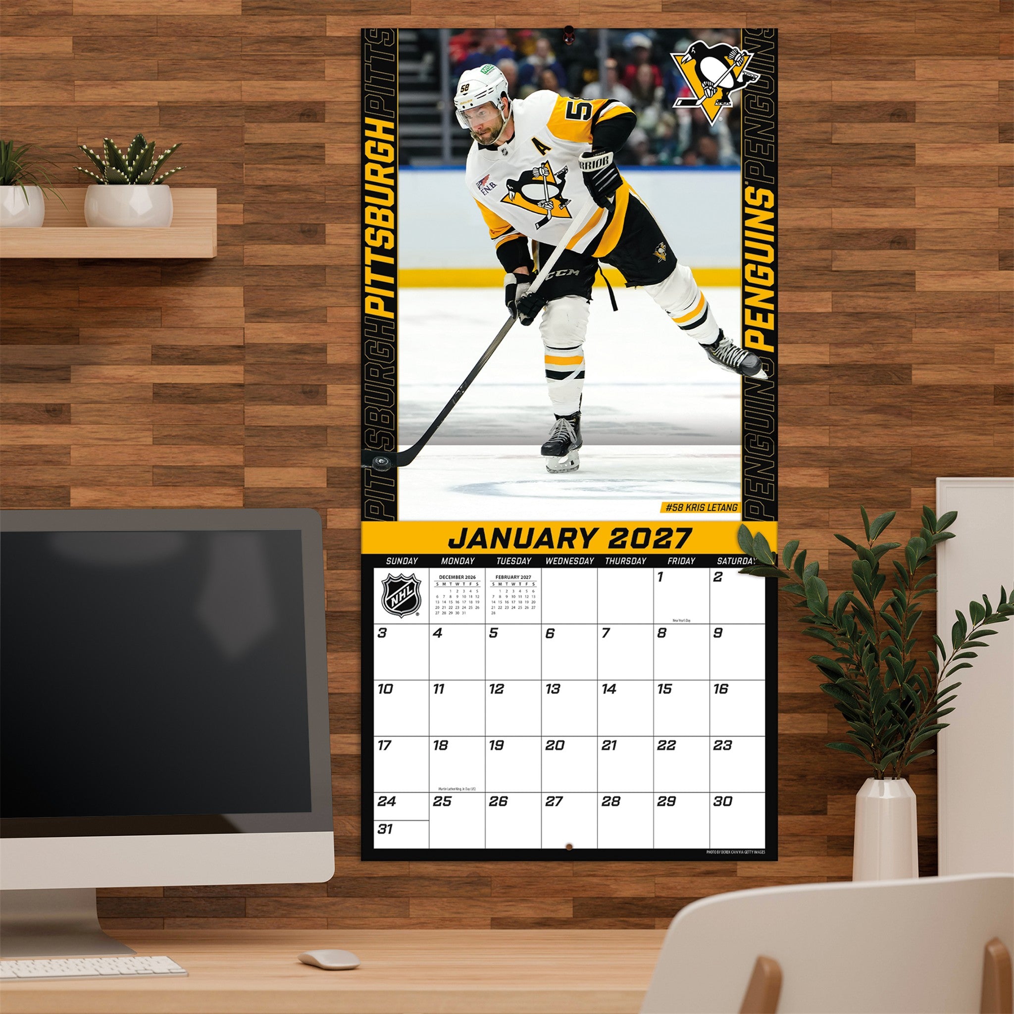 NHL Pittsburgh Penguins 2027 Wall Calendar