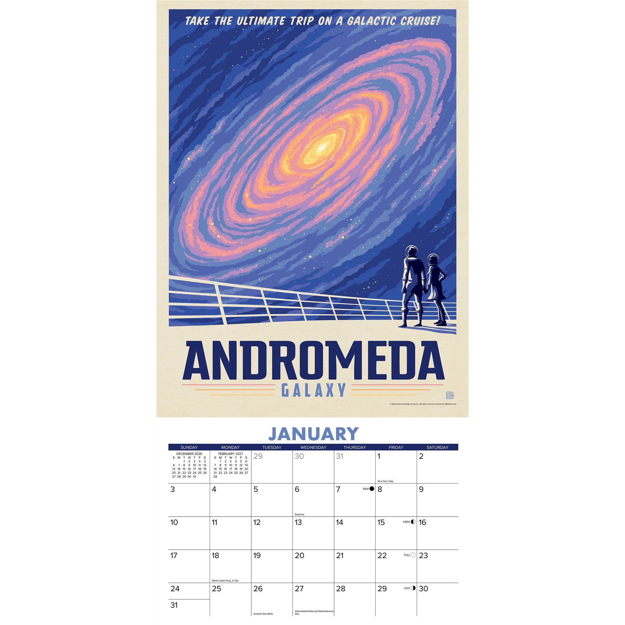 Space Travel 2027 Wall Calendar - Online Only
