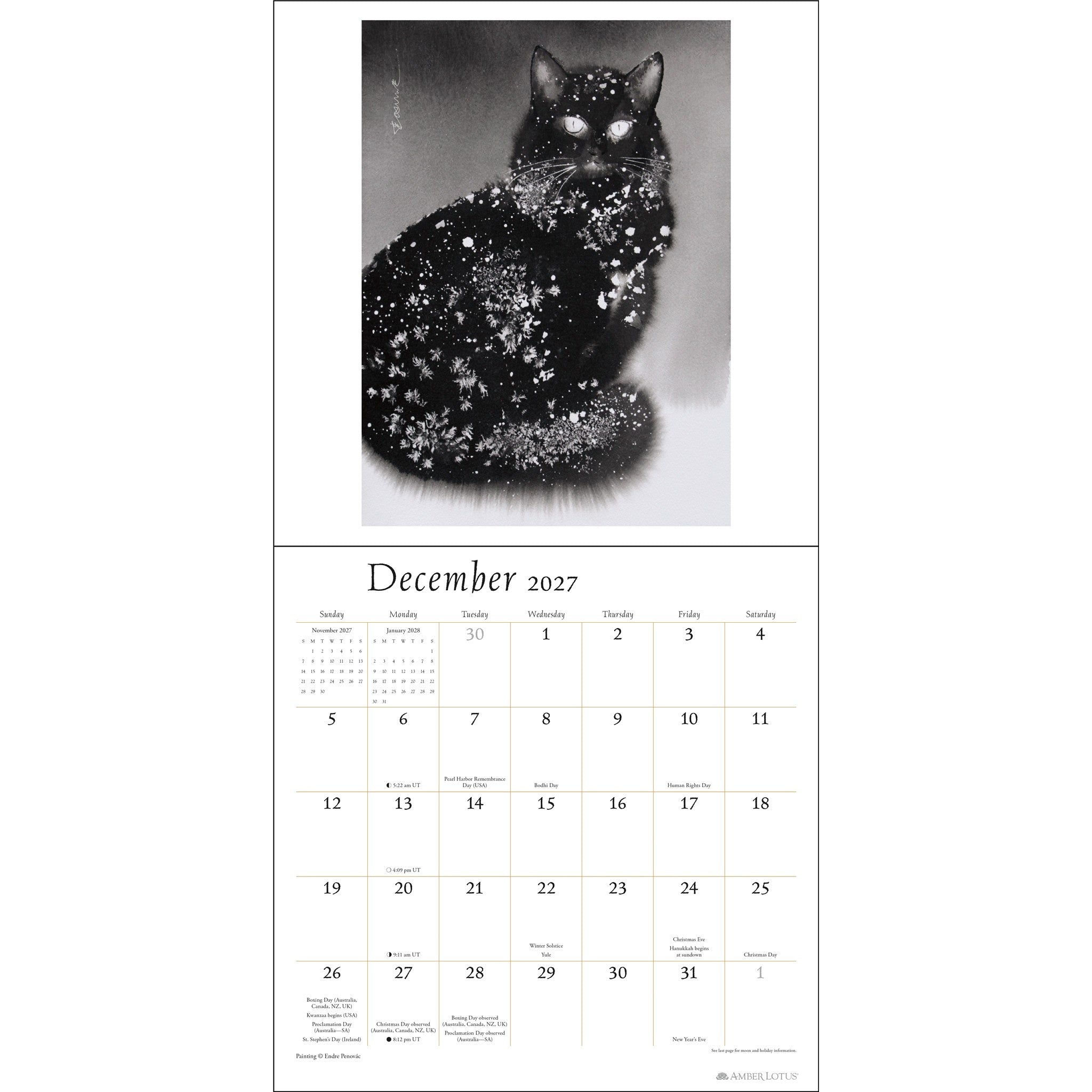Calendrier mural The Artful Cat 2027 - En ligne seulement