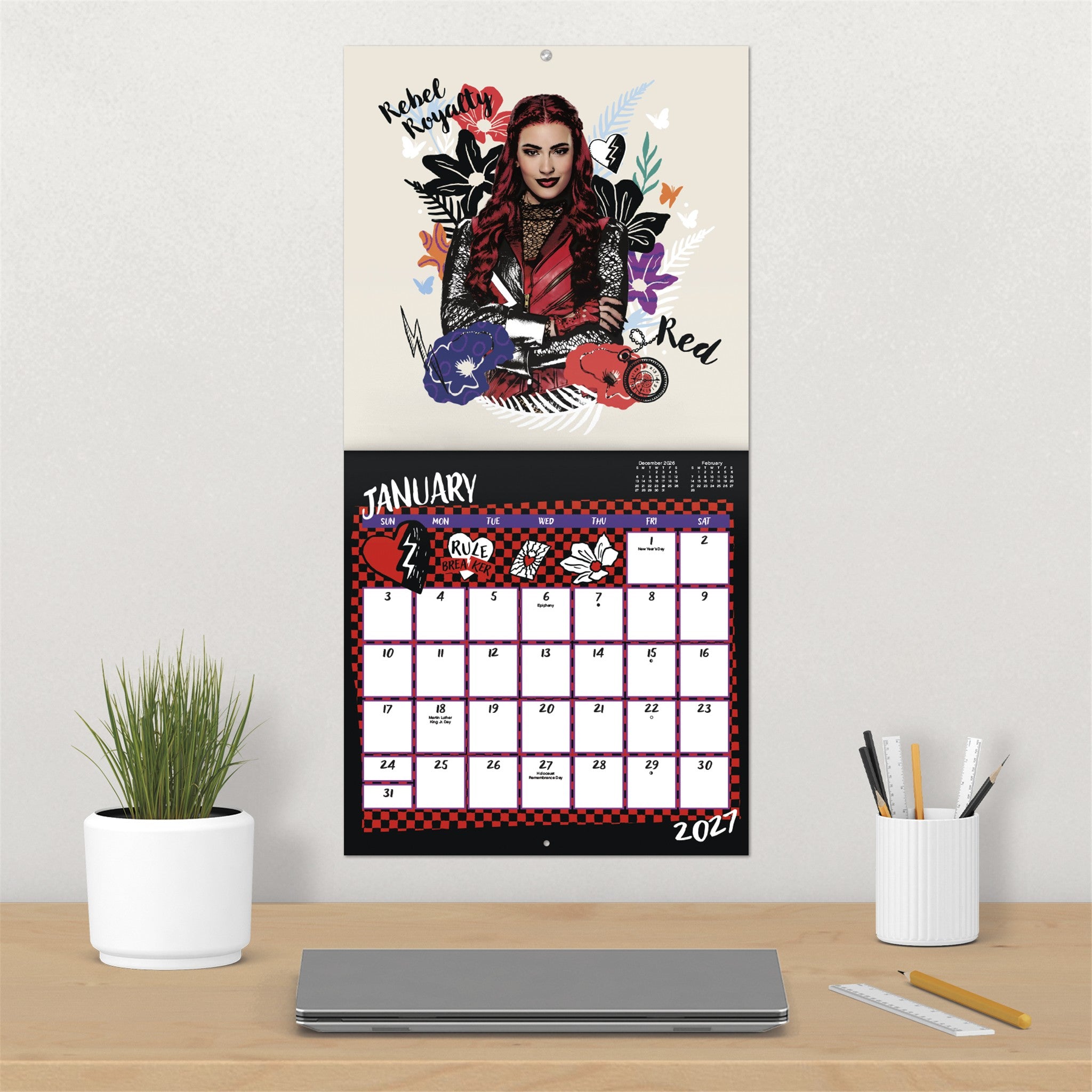 Descendants: Wicked Wonderland 2027 Wall Calendar