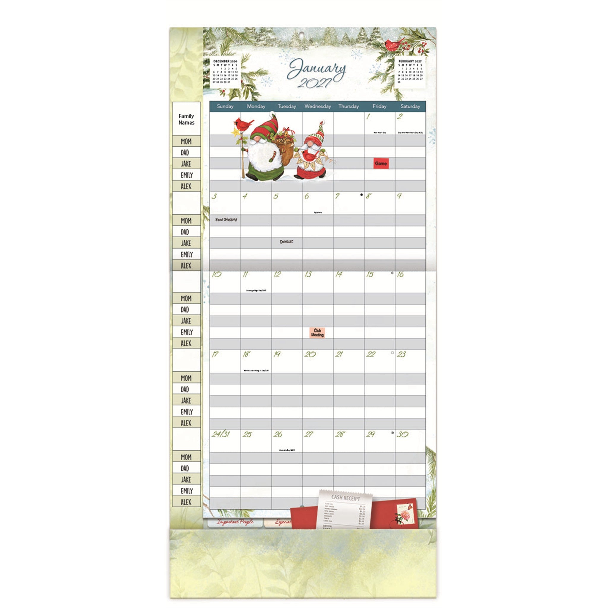 Calendrier mural Gnomes Plan-It Plus 2026-2027
