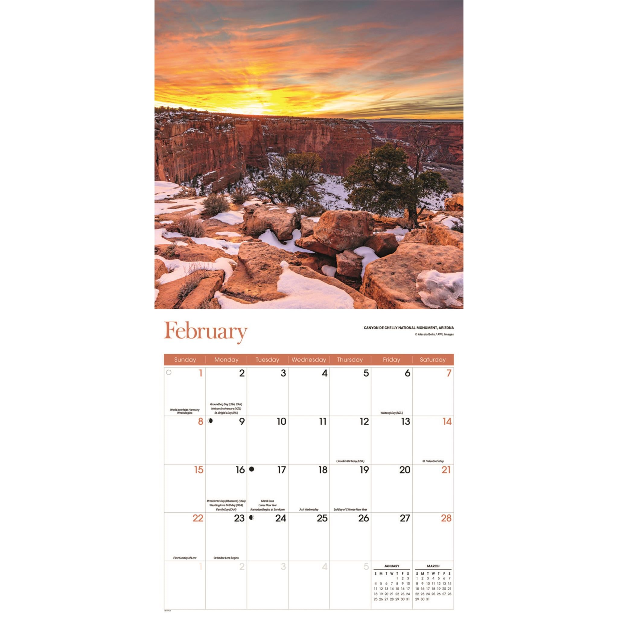 Calendrier mural des saisons 2026