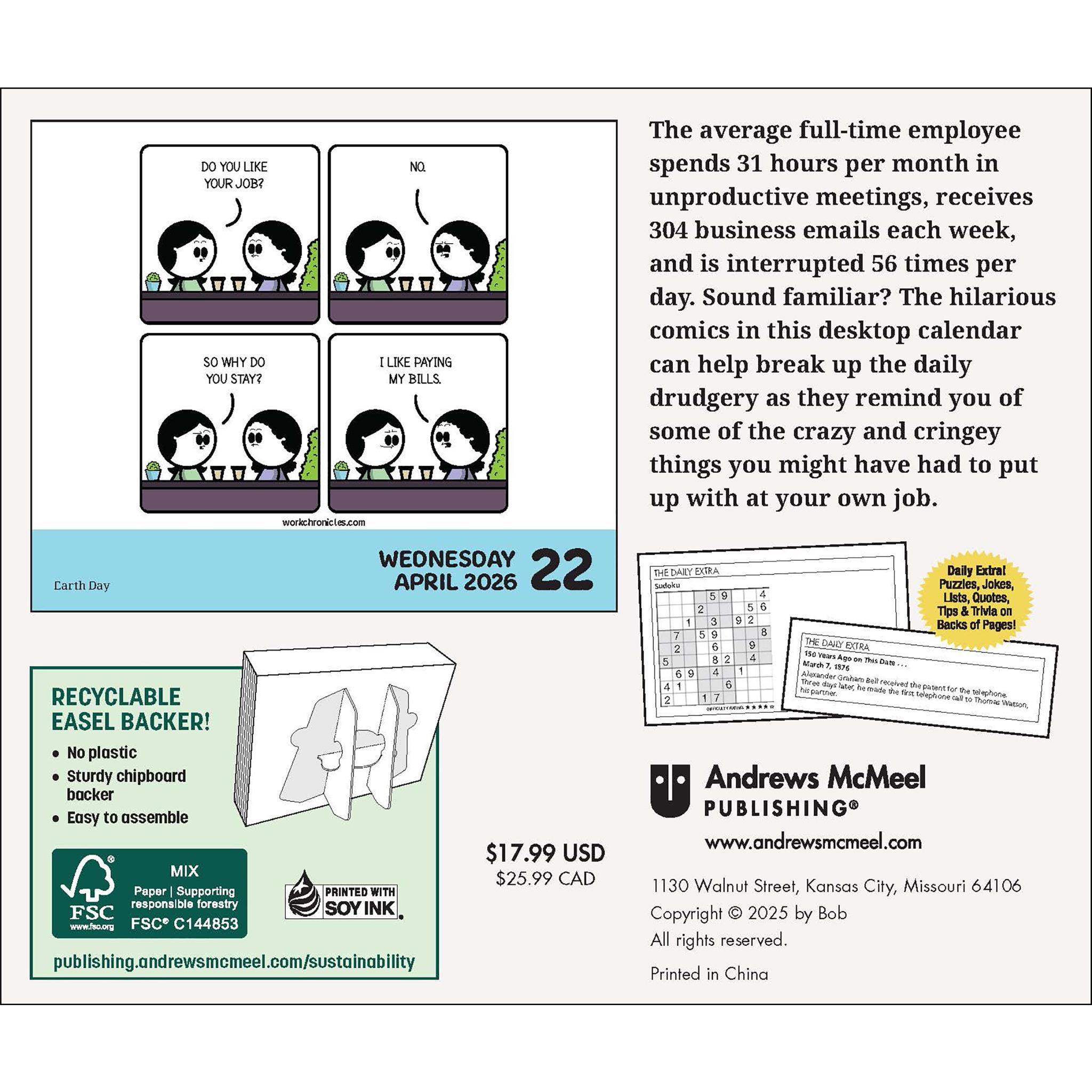 Calendrier de la boîte Work Chronicles 2026