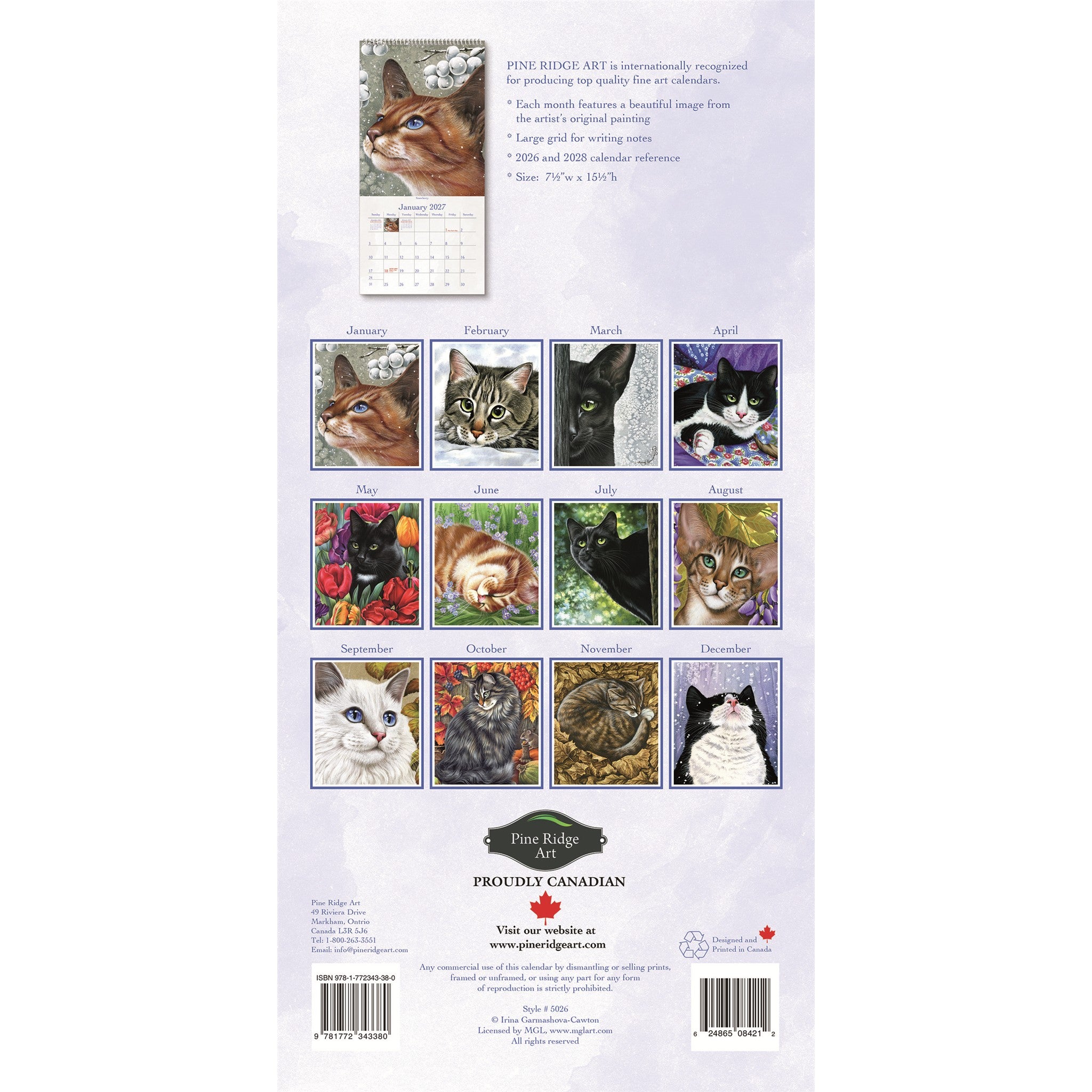 The Cat's Meow 2027 Slim Calendar - Online Only