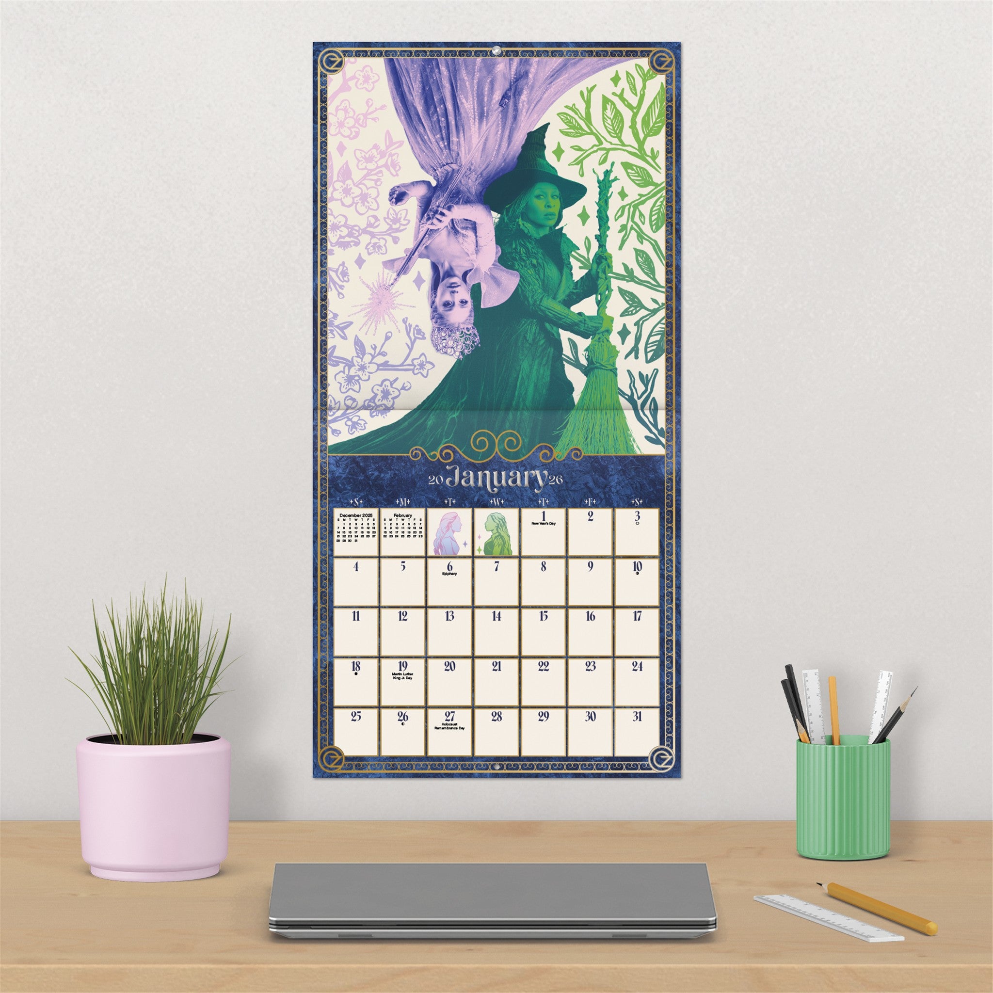 Wicked : Calendrier mural de luxe exclusif For Good avec impression 2026