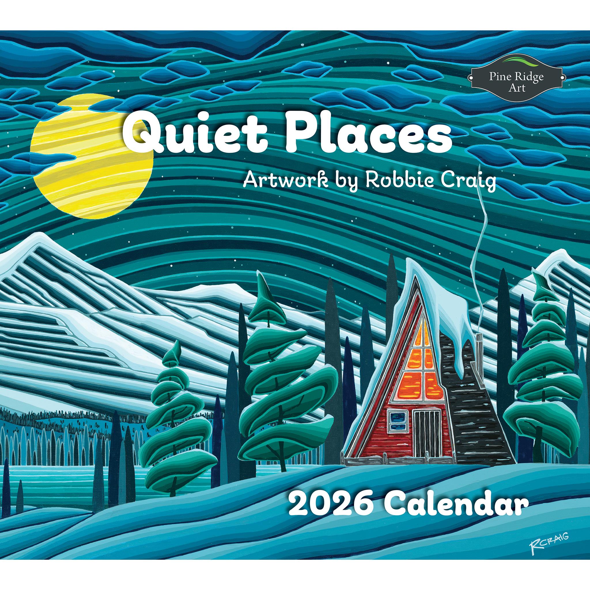 Calendrier mural Quiet Places 2026 - Disponible uniquement en ligne