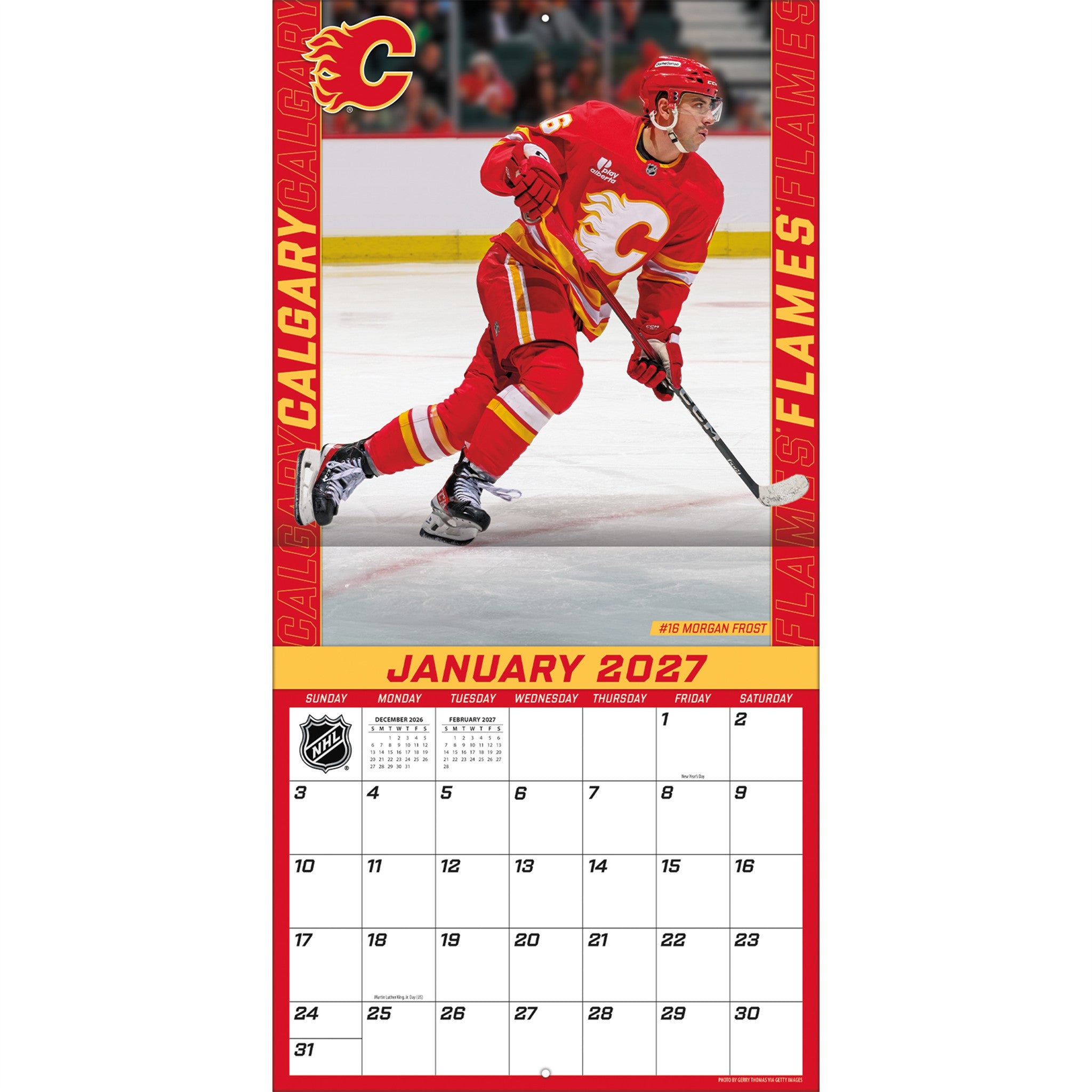 NHL Calgary Flames 2027 Wall Calendar - Online Only