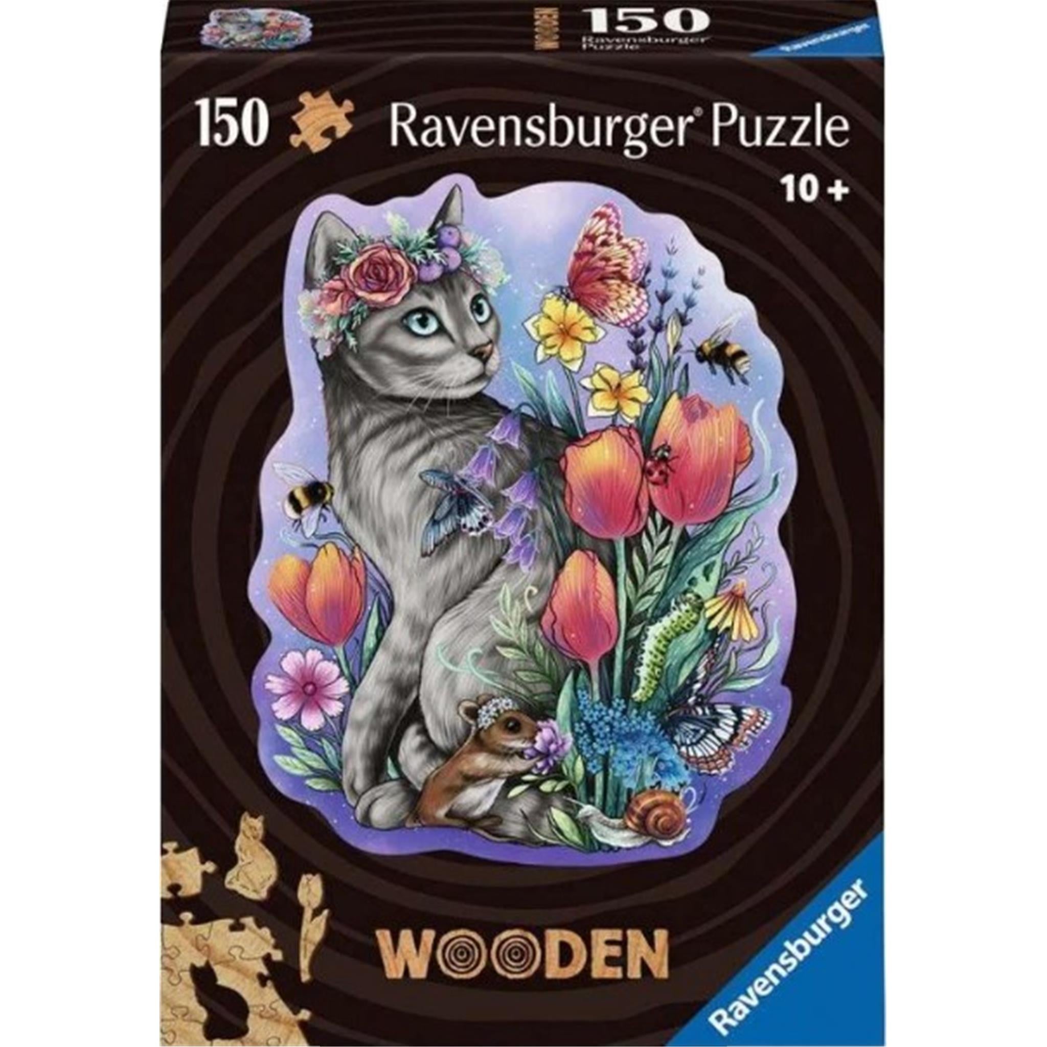 Puzzle en bois Ravensburger « Chat adorable » de 150 pièces