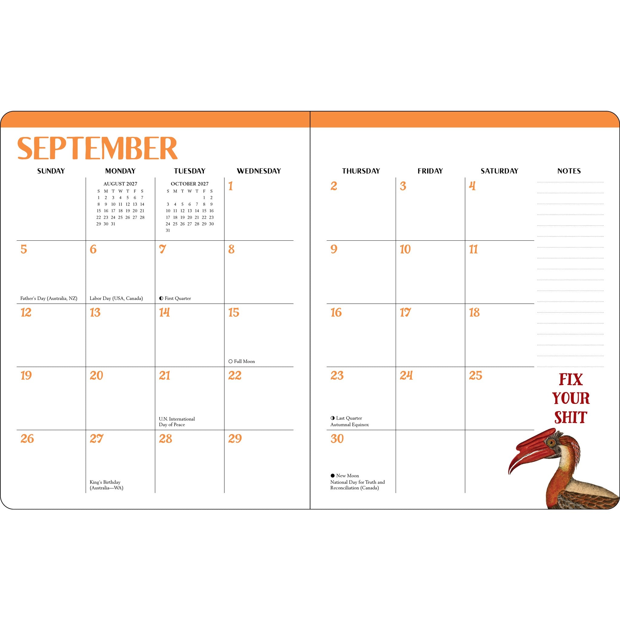 Effin' Birds 2027 Engagement Calendar