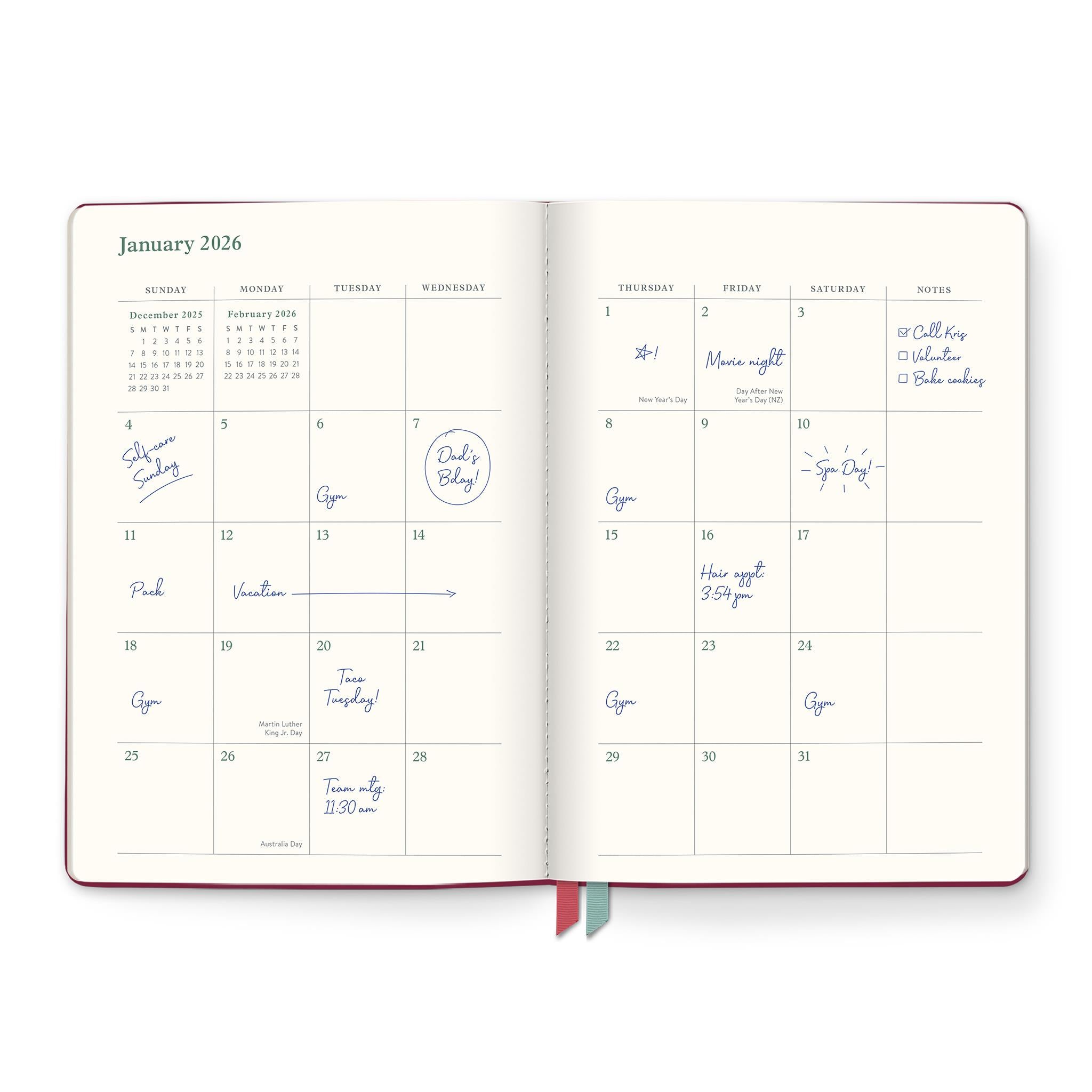 Age of Romance Clara Clothbound 2025-2026 Engagement Calendar