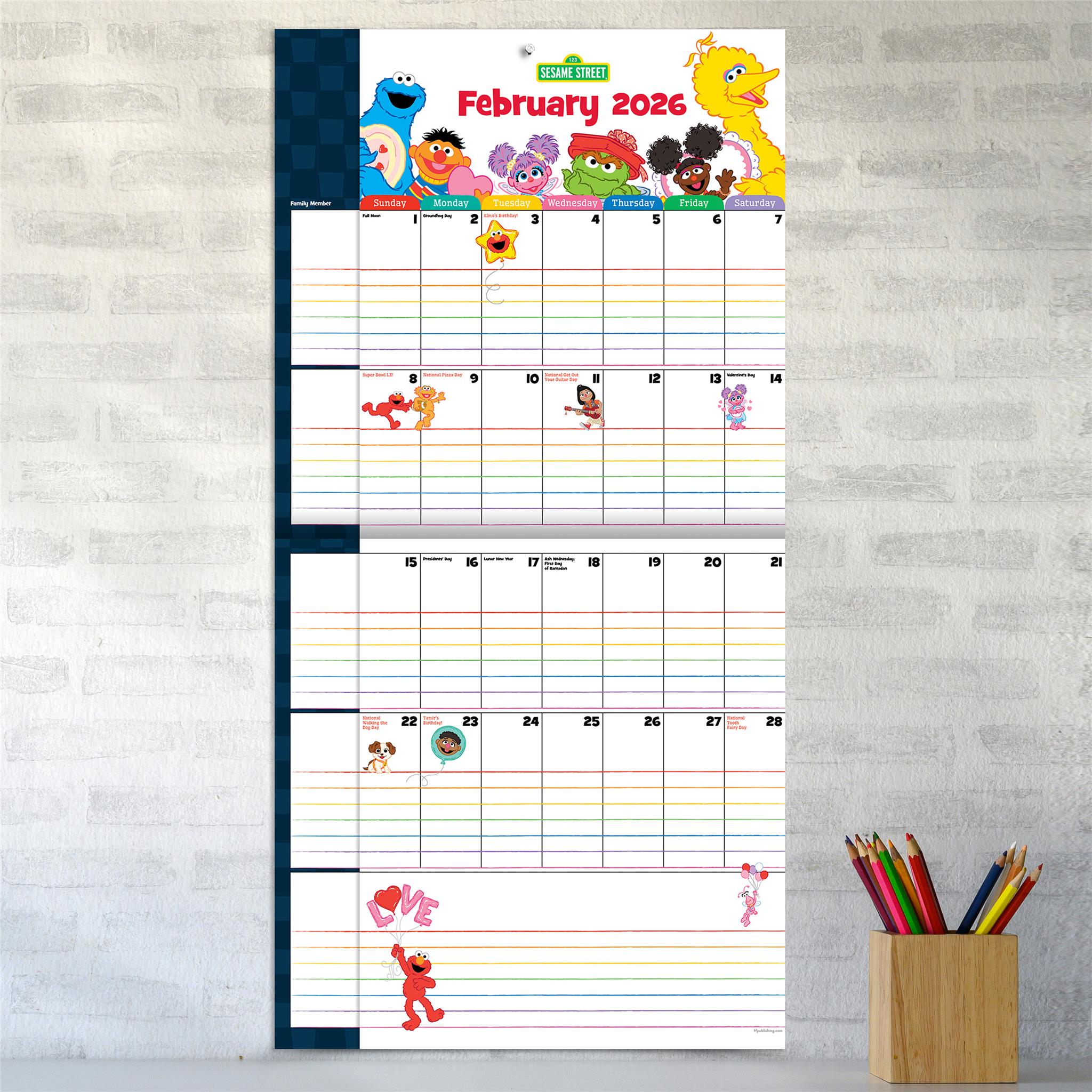 Sesame Street 2026 Wall Calendar - Online Only