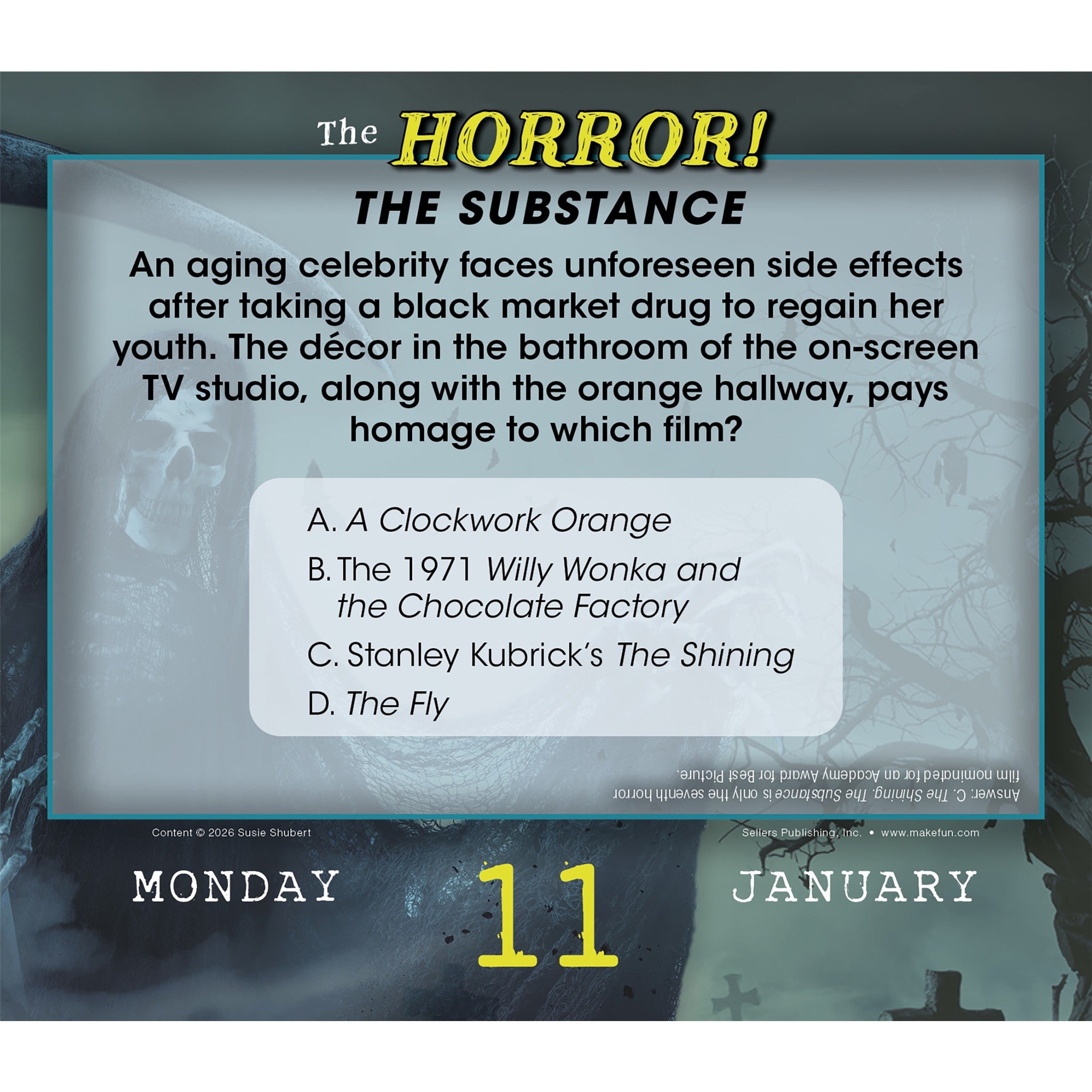 The Horror! Terrifying Trivia for Fright Fanatics 2027 Box Calendar