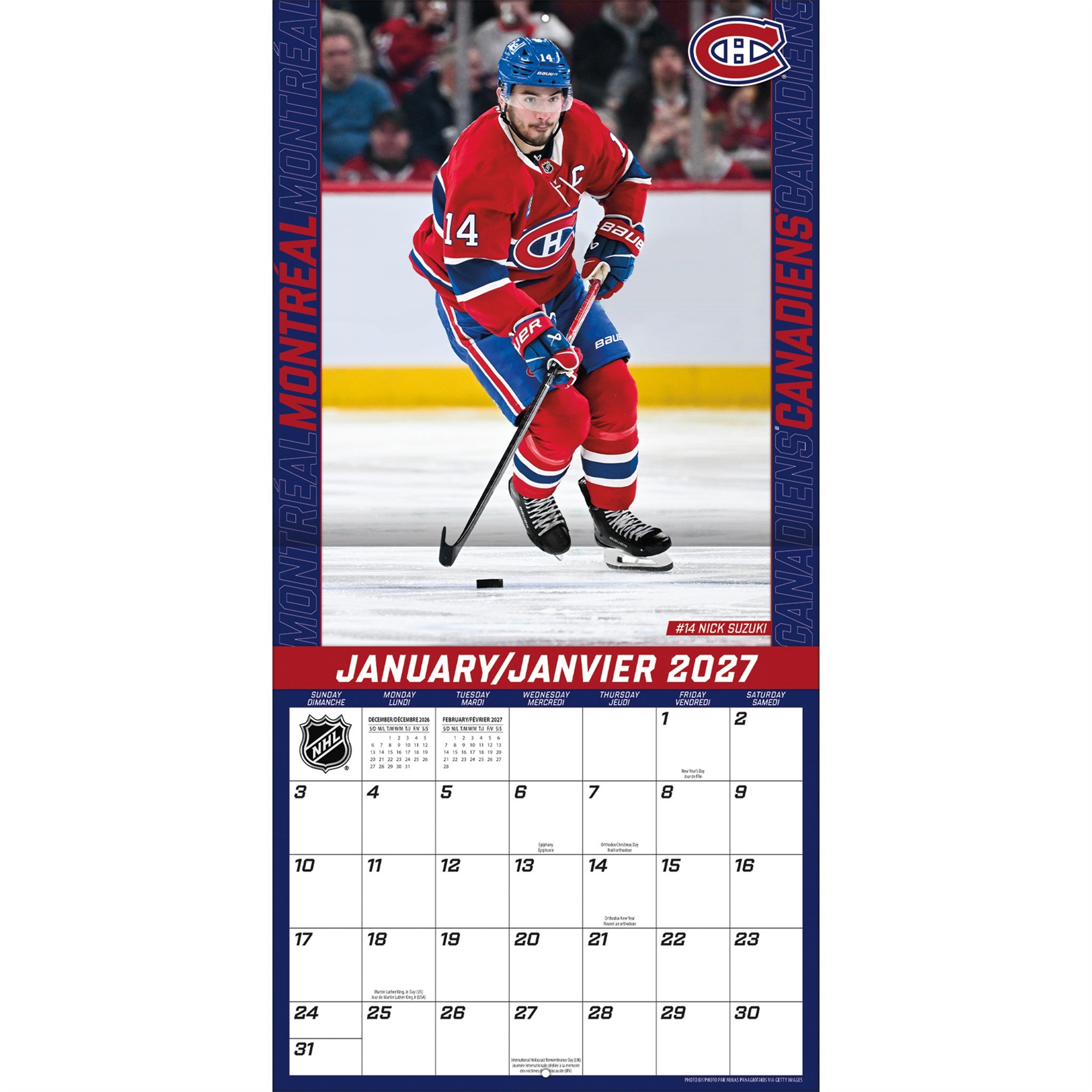 NHL Montreal Canadiens 2027 Mini Calendar