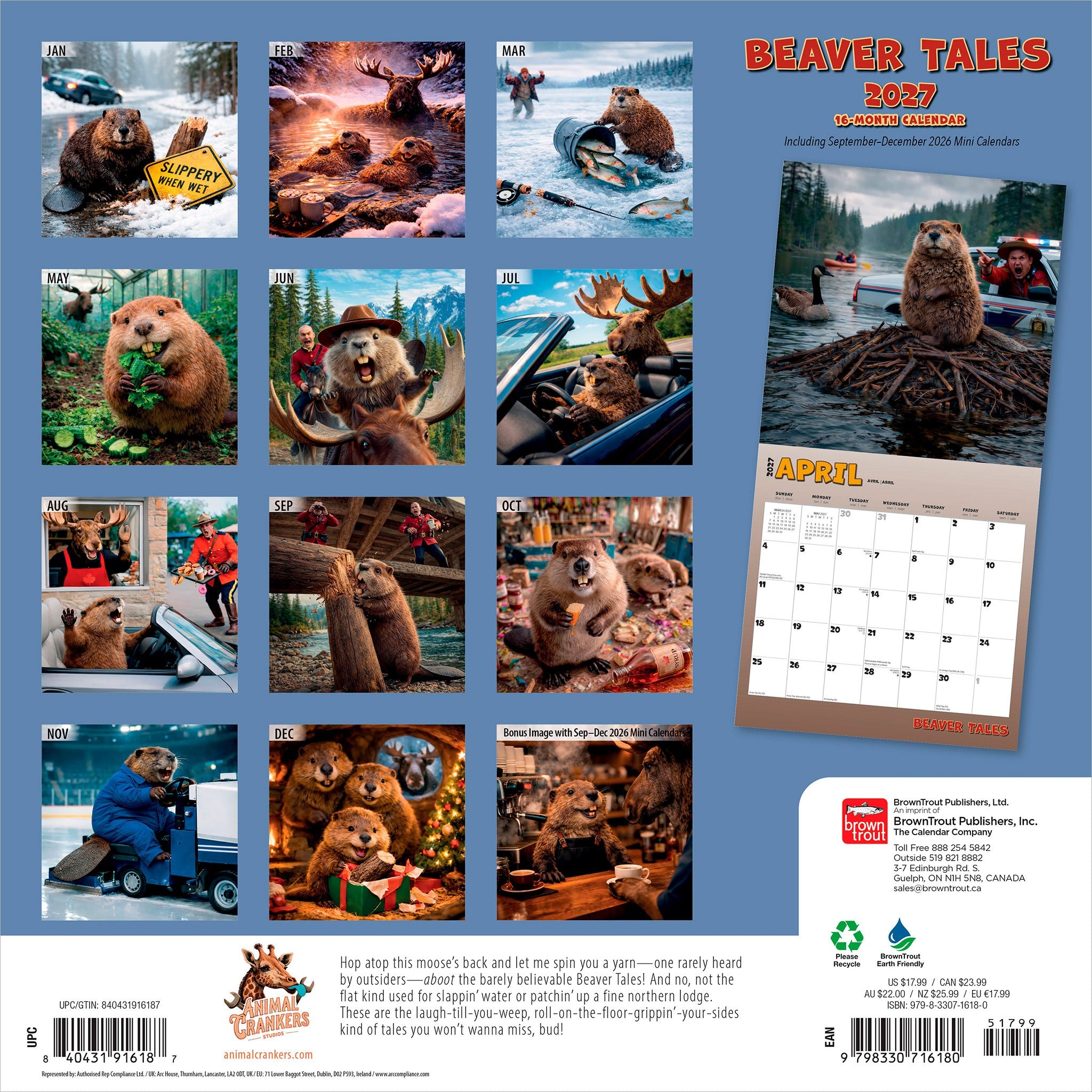 Beaver Tales 2027 Wall Calendar