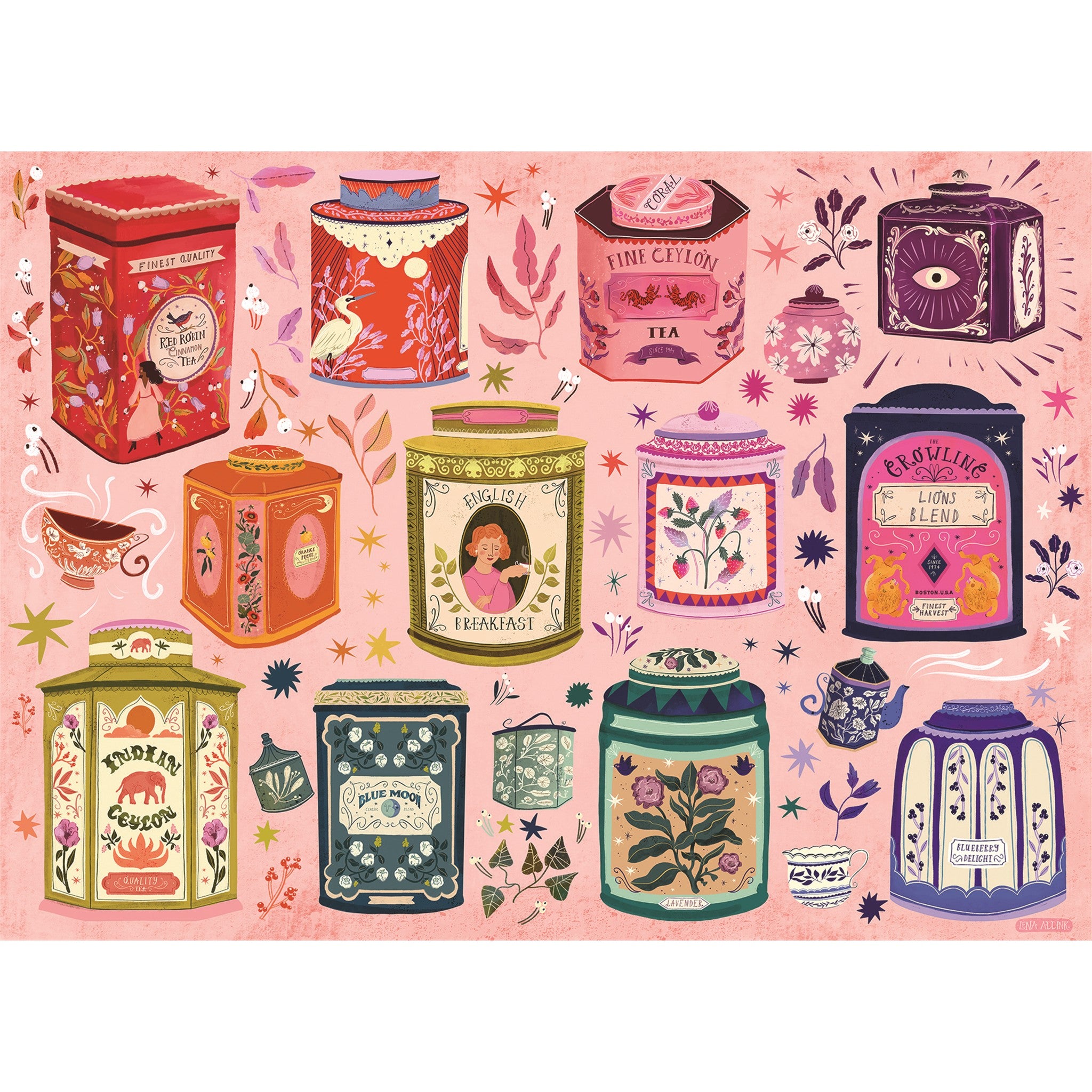 Tea Tin Treasures 1000 Piece Puzzle