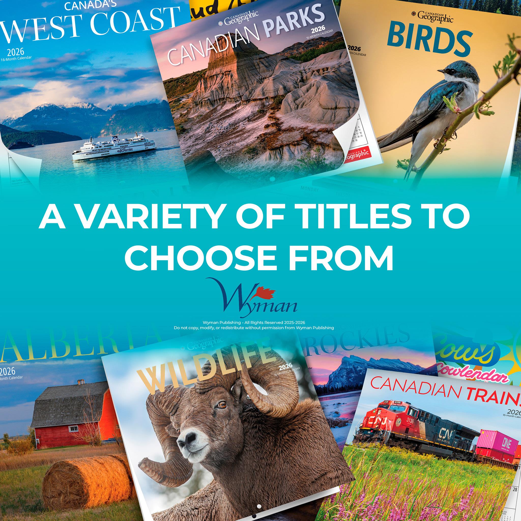 Canadian Wilderness 2026 Wall Calendar - Online Only