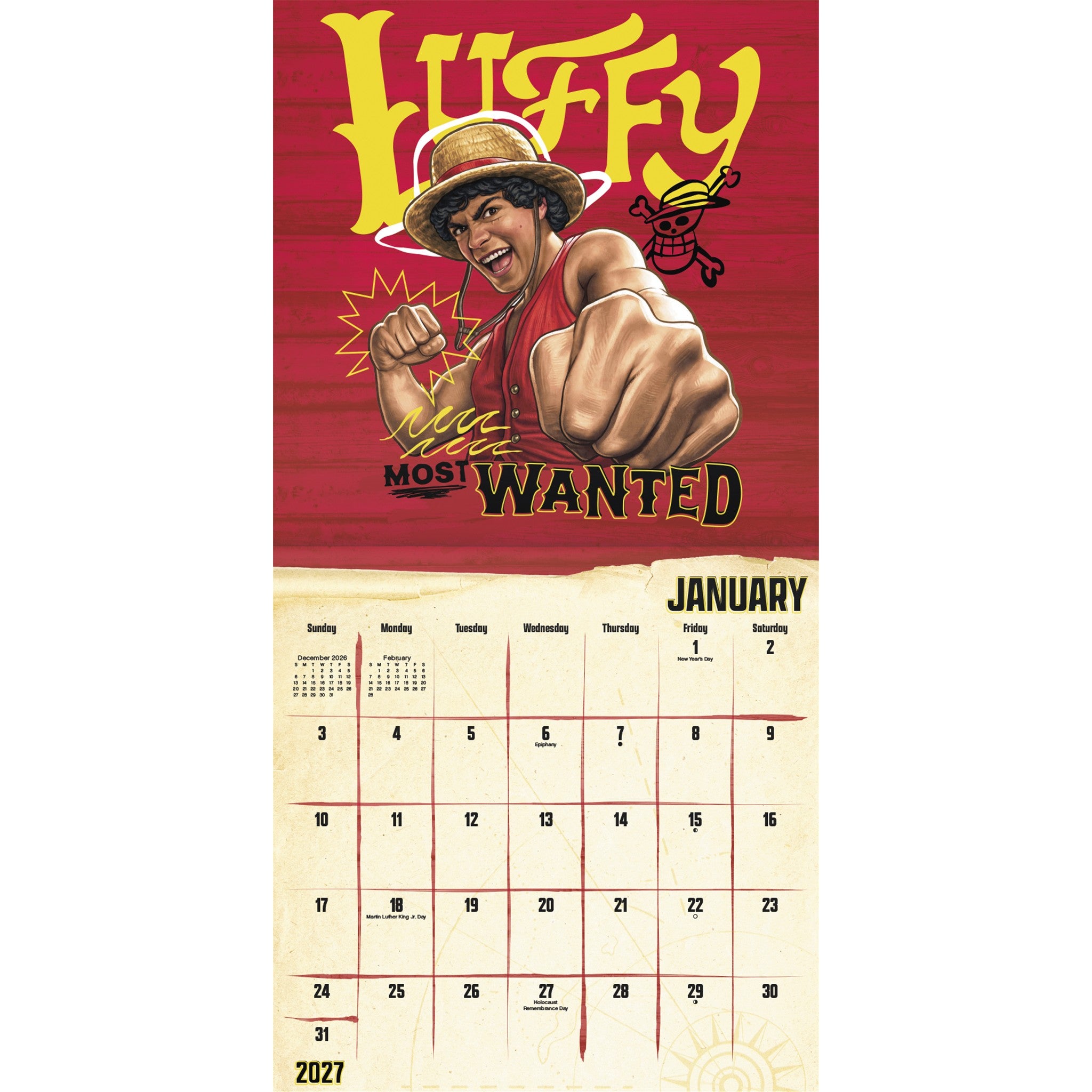 One Piece Season 2 Exclusive with Decal 2027 Wall Calendar