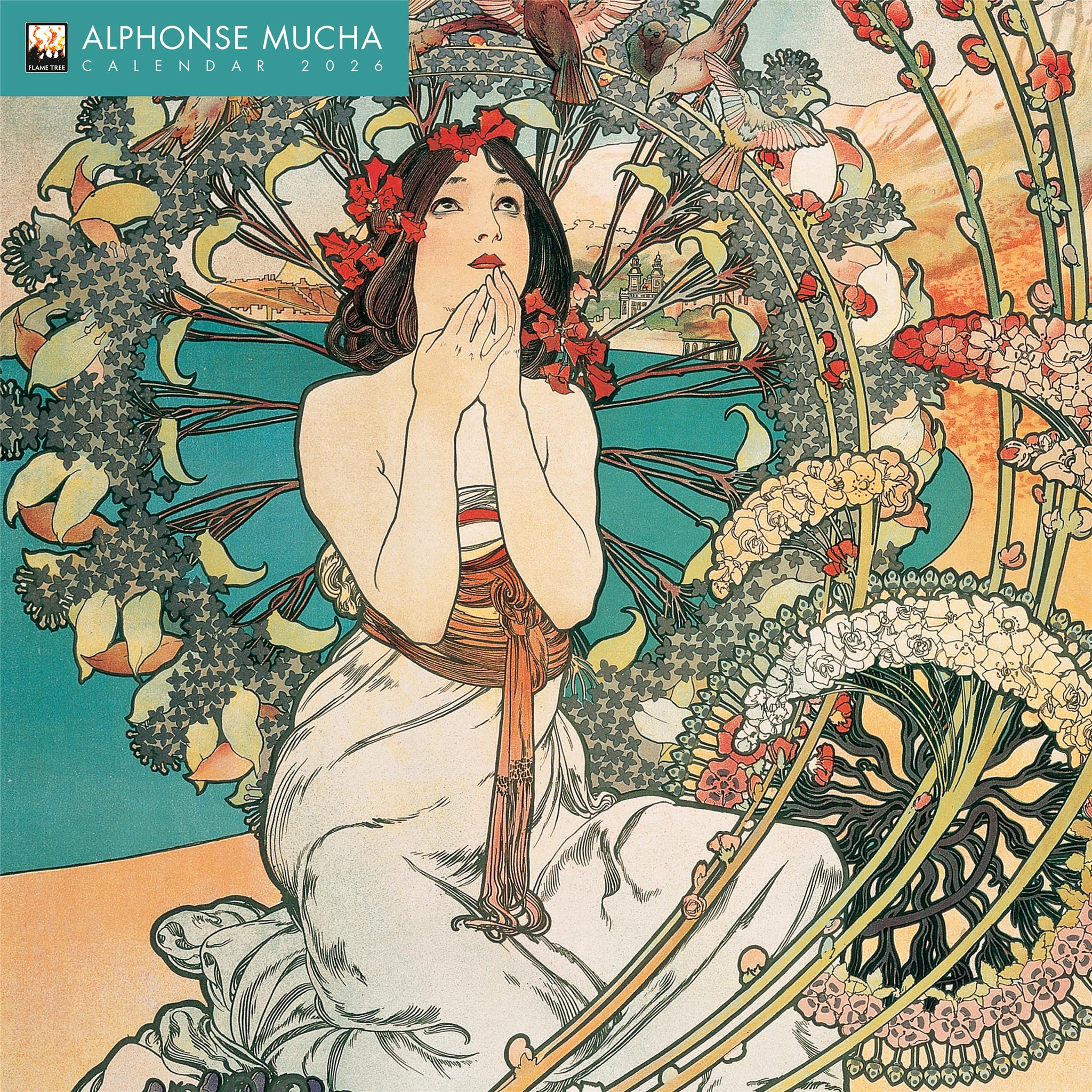 Calendrier mural Alphonse Mucha 2026 - Disponible uniquement en ligne