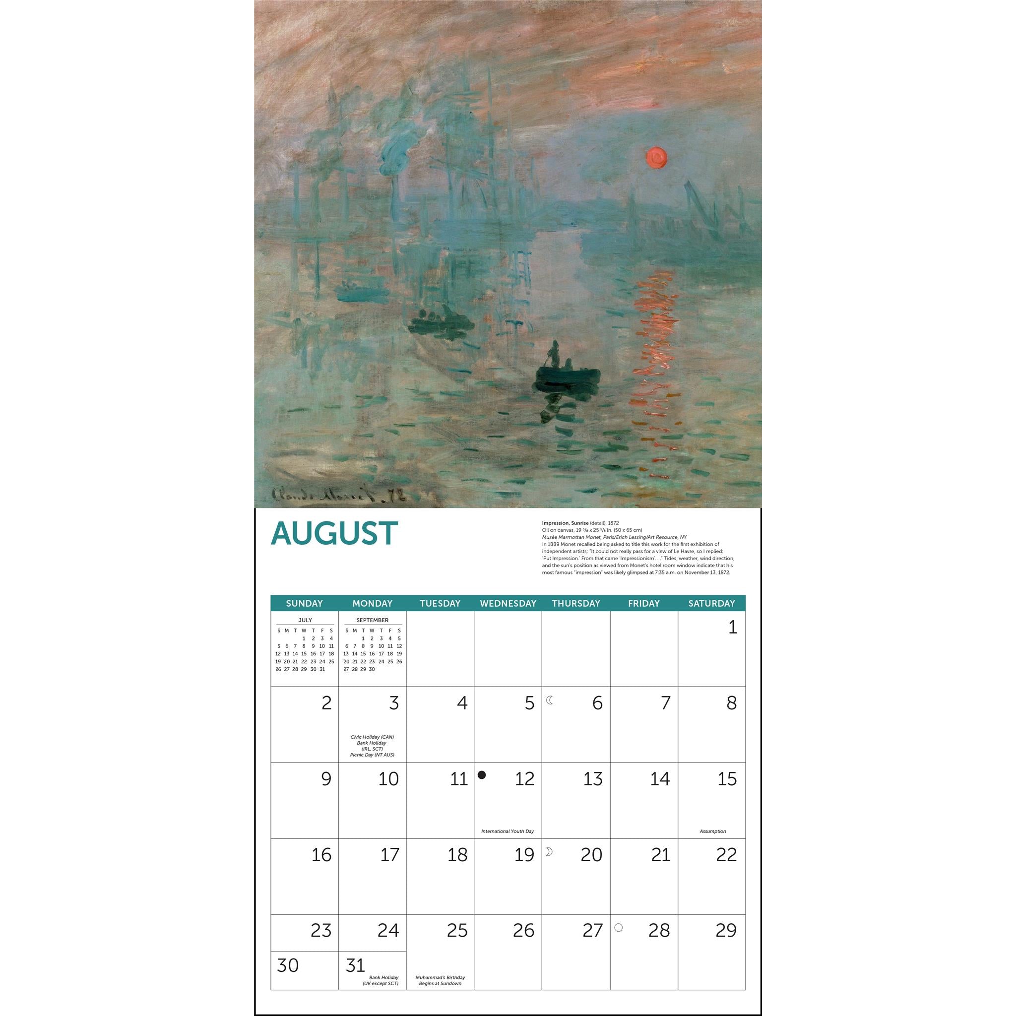 Monet At Sea 2026 Wall Calendar