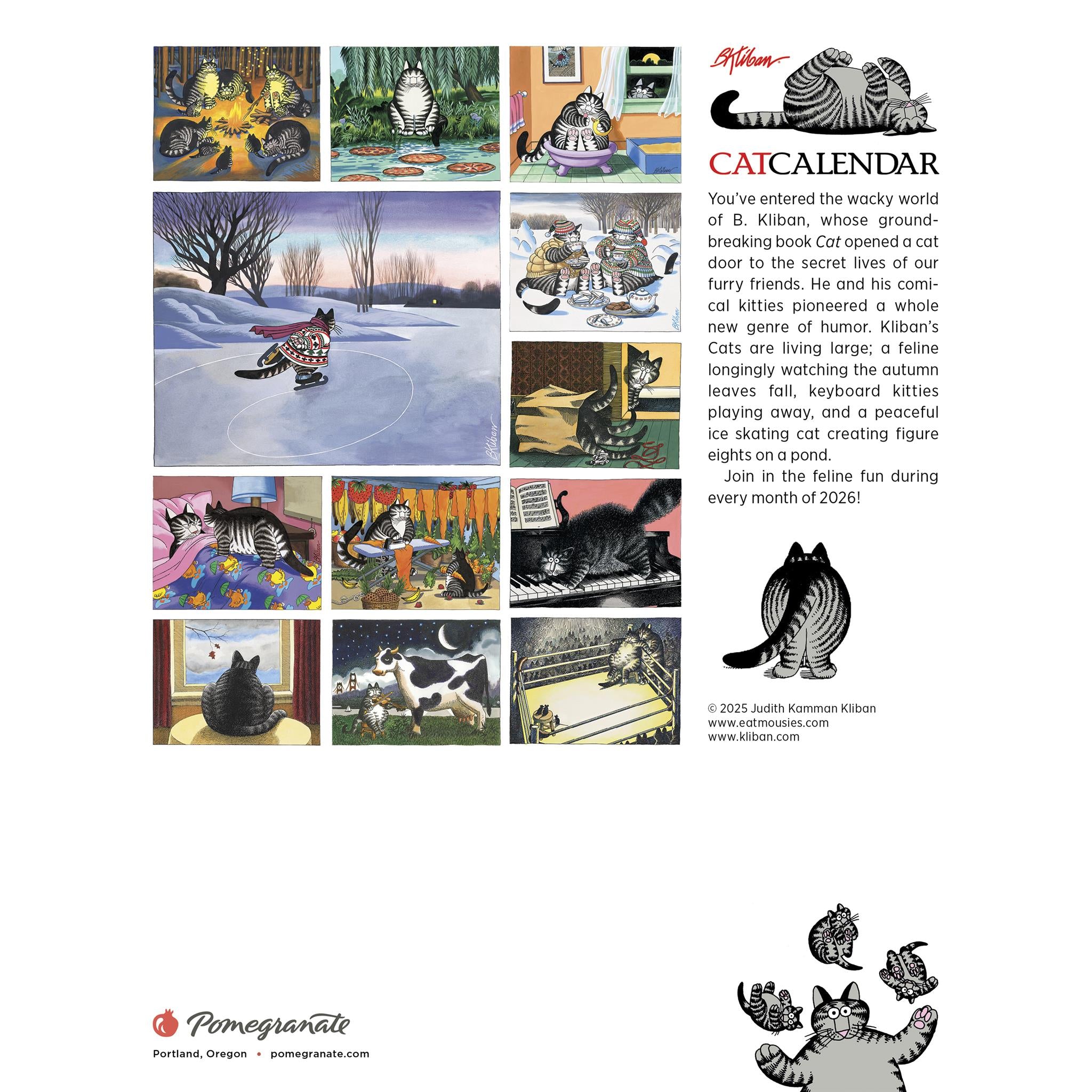 Calendrier miniature B Kliban Cat 2026 - Disponible uniquement en ligne