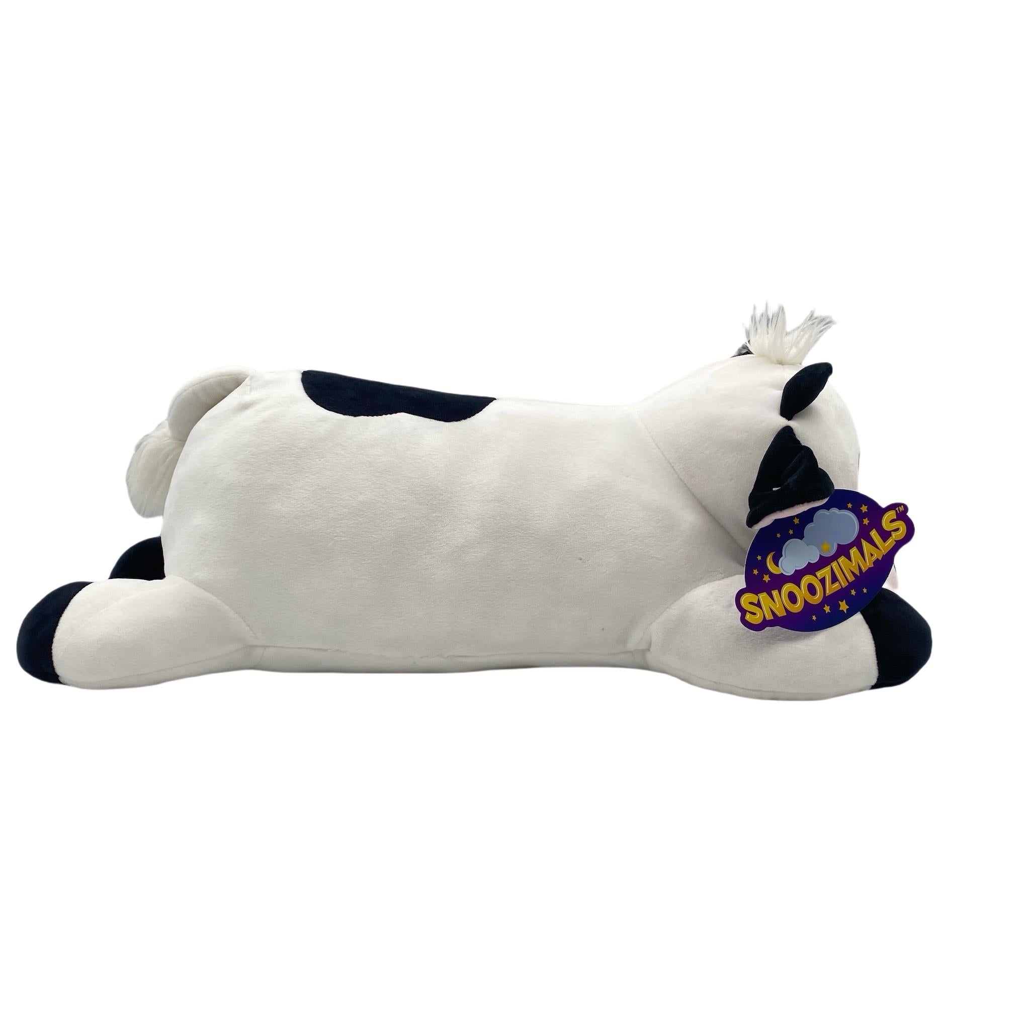Peluche Vache Noire Snoozimals 50 cm