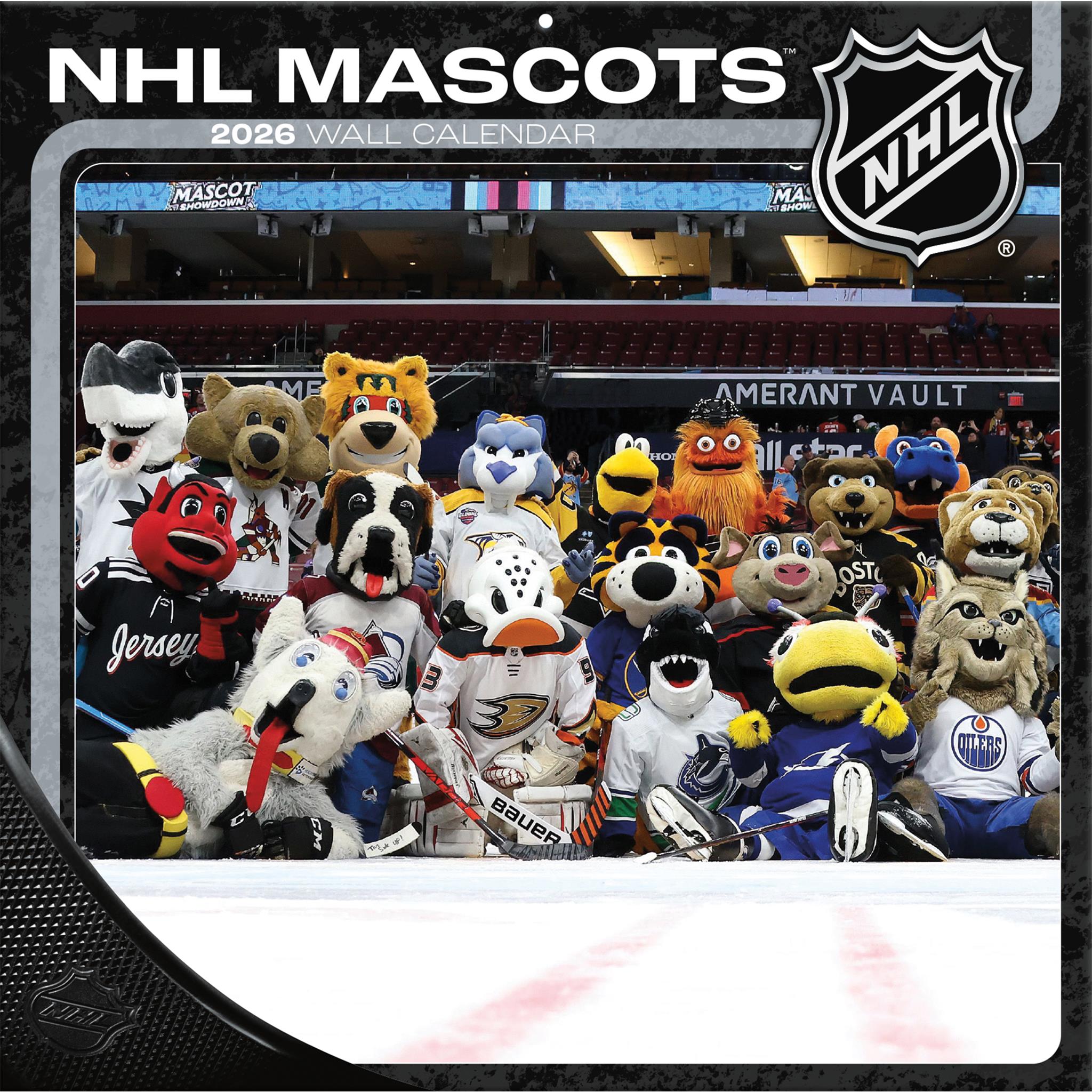 Calendrier mural des mascottes de la LNH 2026