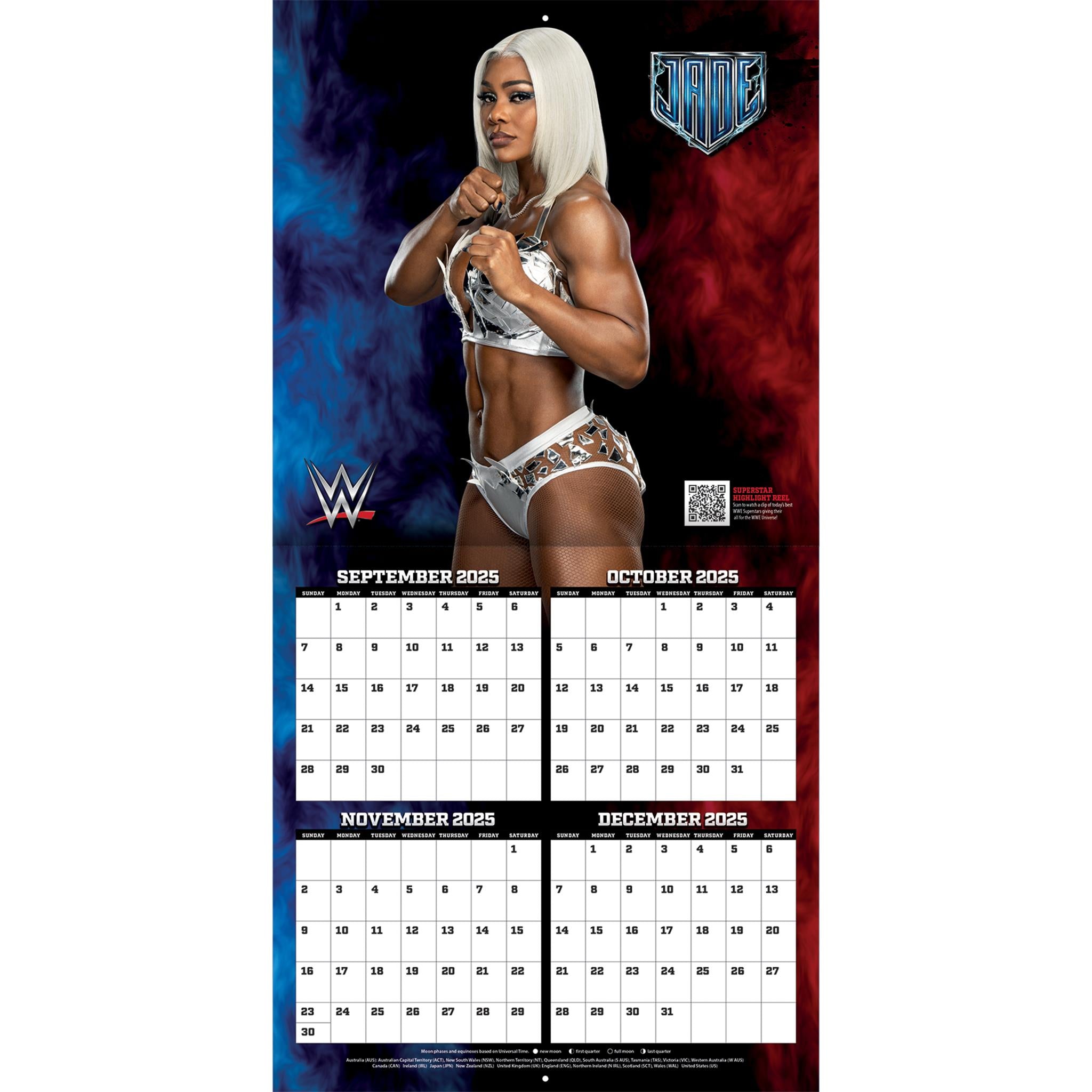 Calendrier mural WWE Superstars 2026