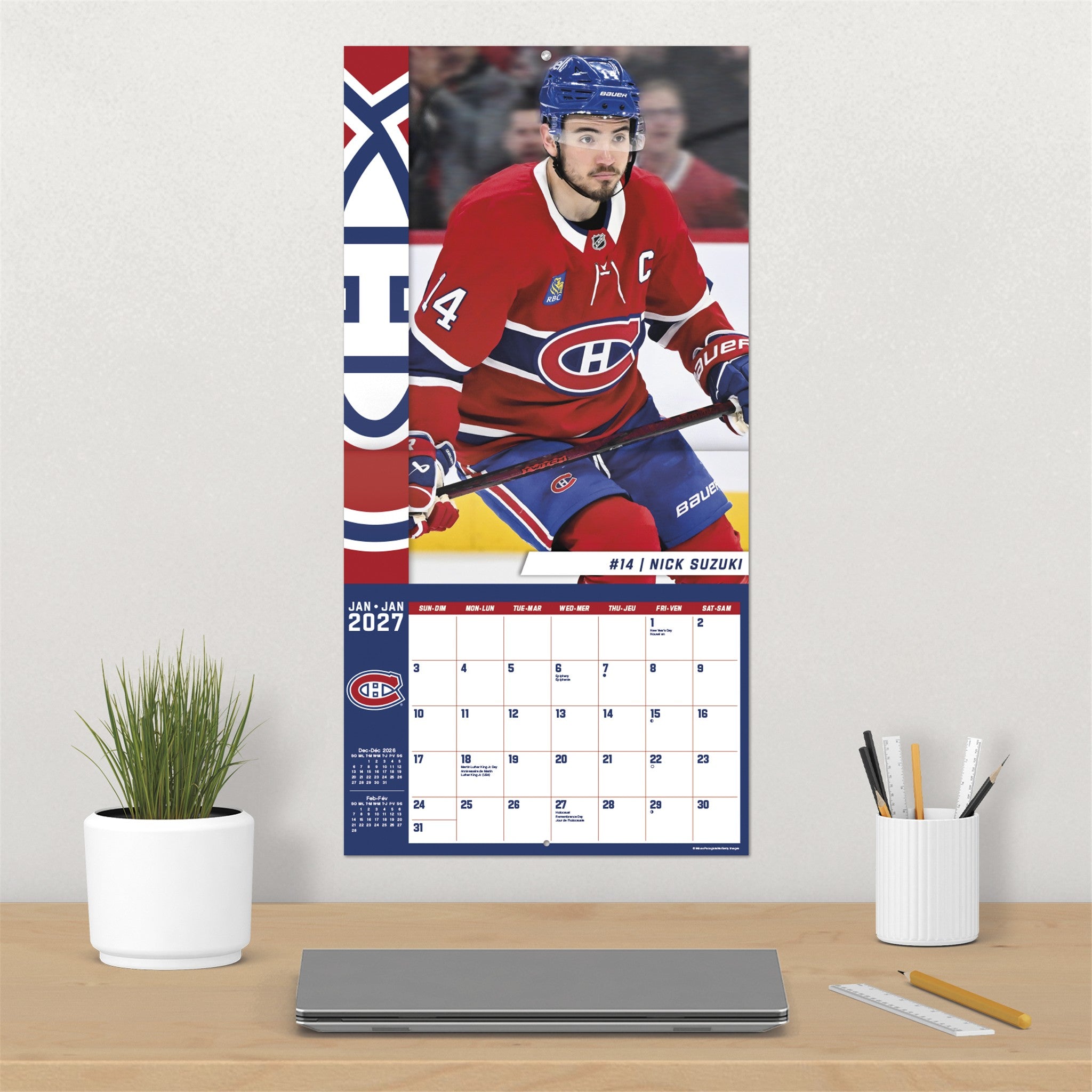NHL Montreal Canadiens Exclusive with Print 2027 Wall Calendar