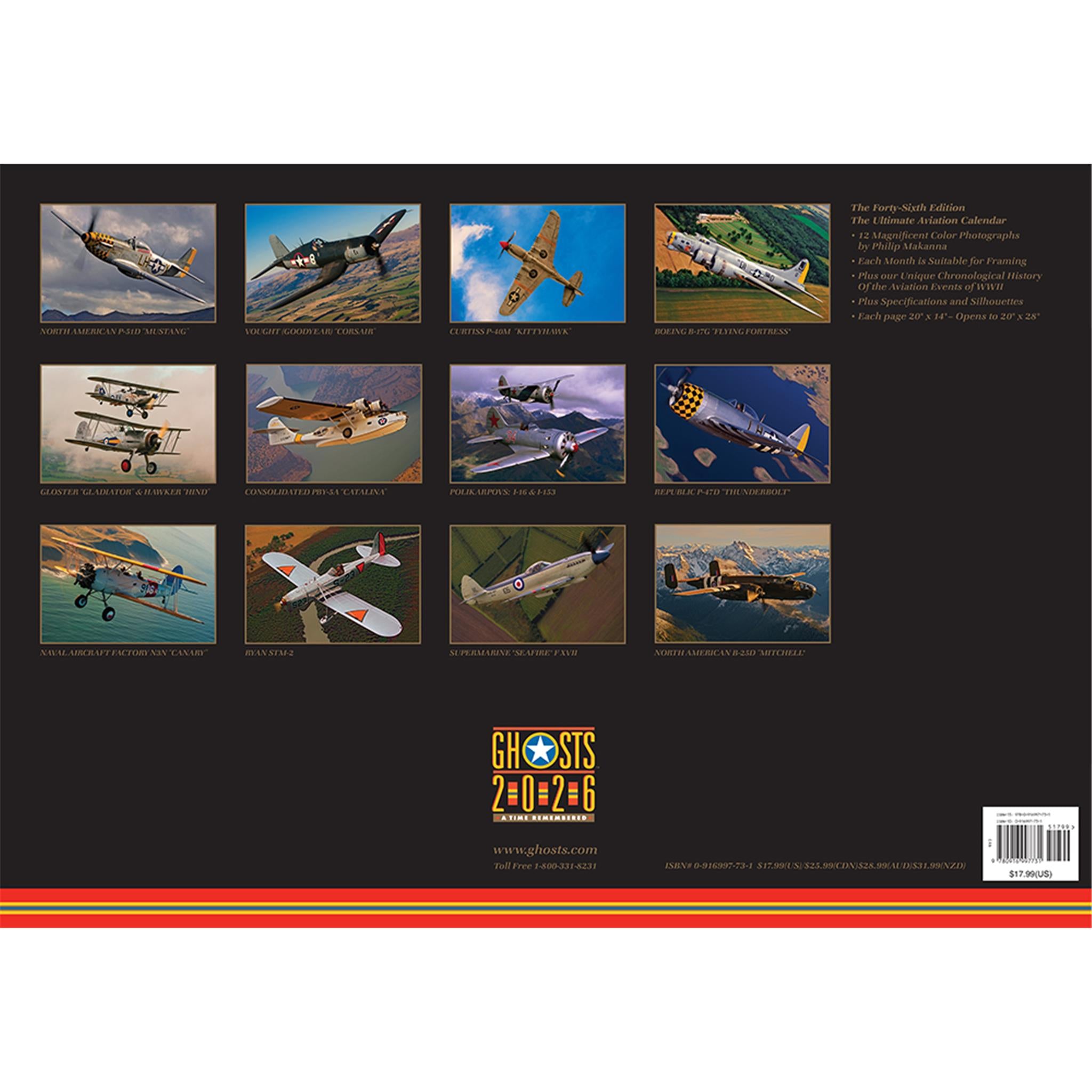 Calendrier mural surdimensionné Ghosts A Time Remembered 2026