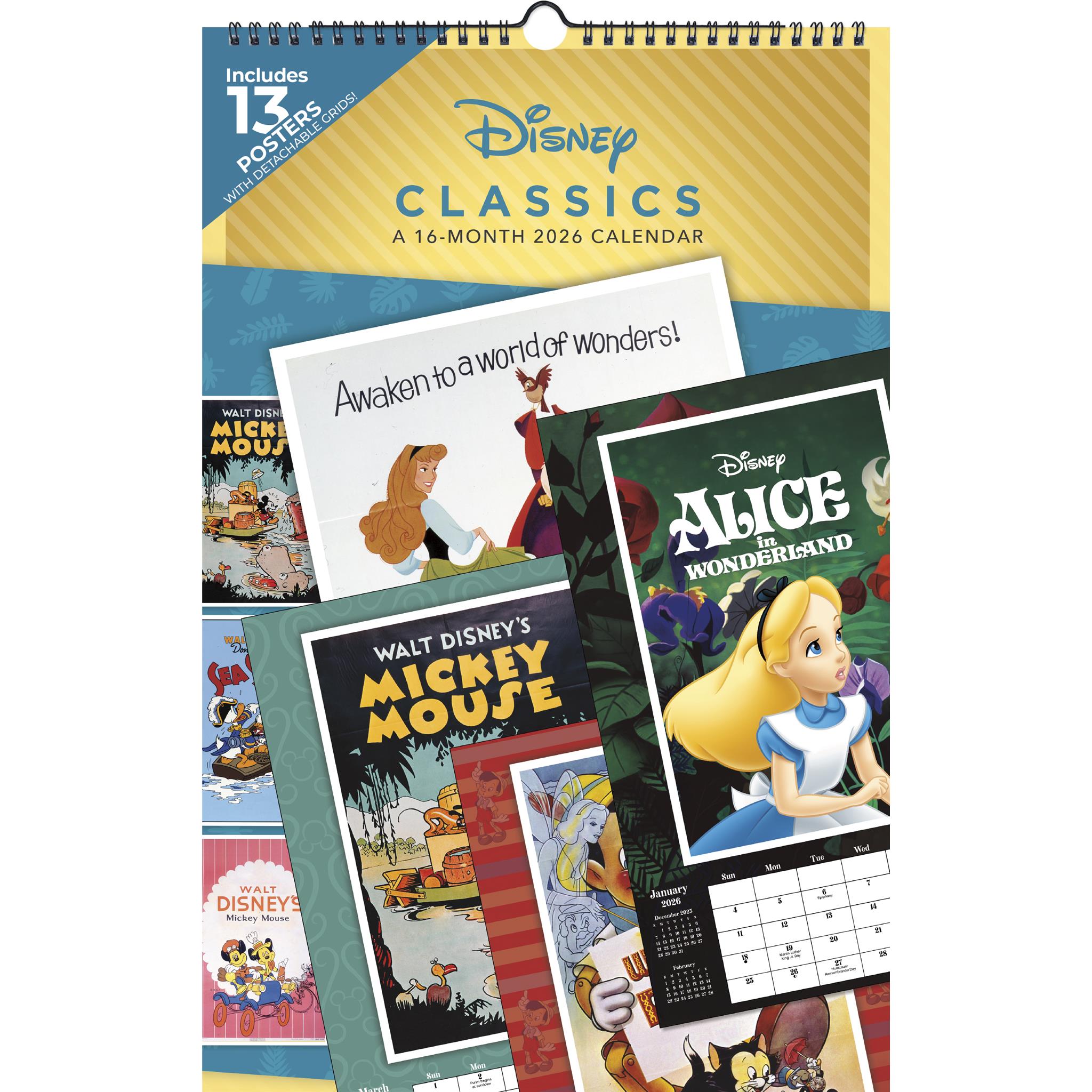Calendrier des affiches Disney Classics 2026