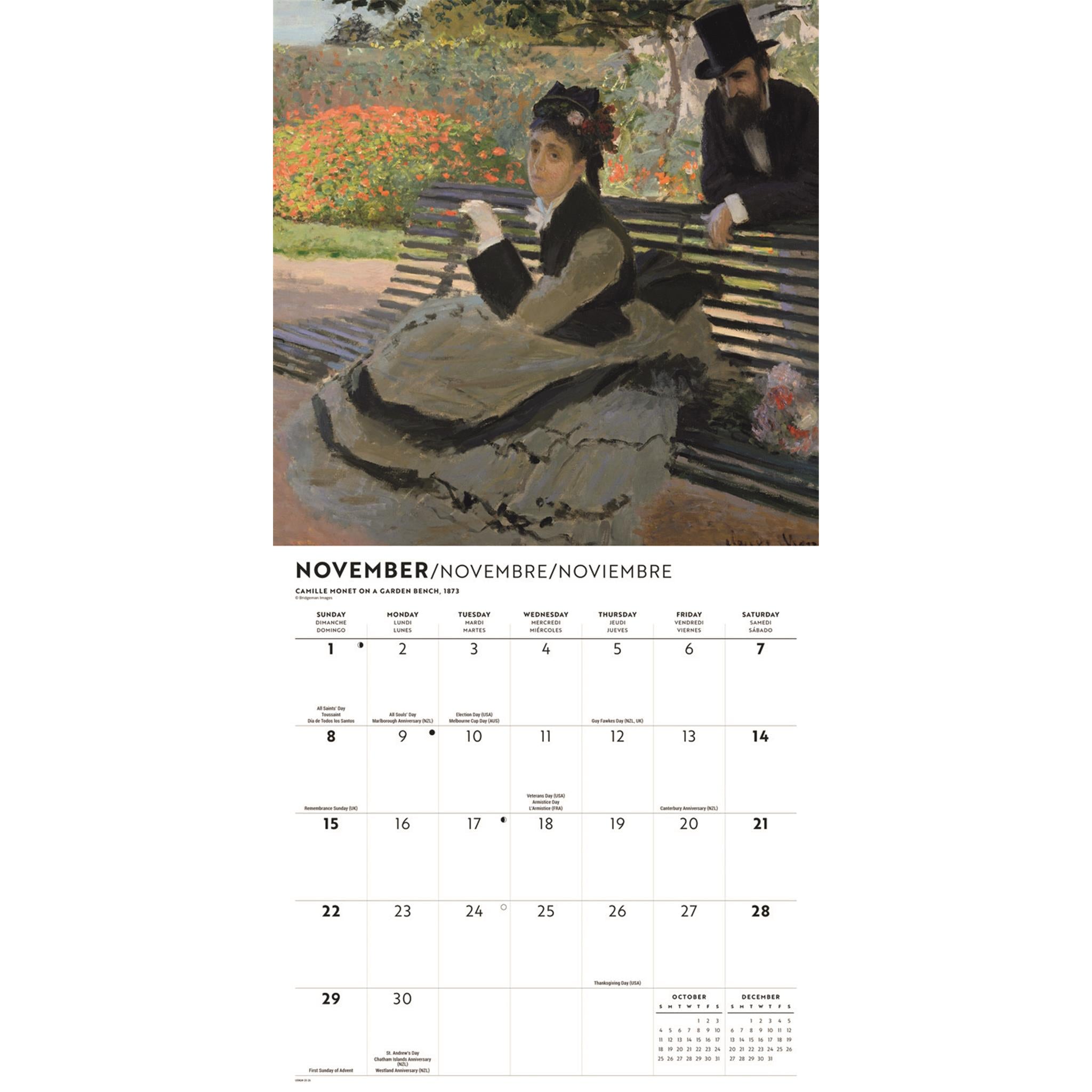 Calendrier mural Monet 2026