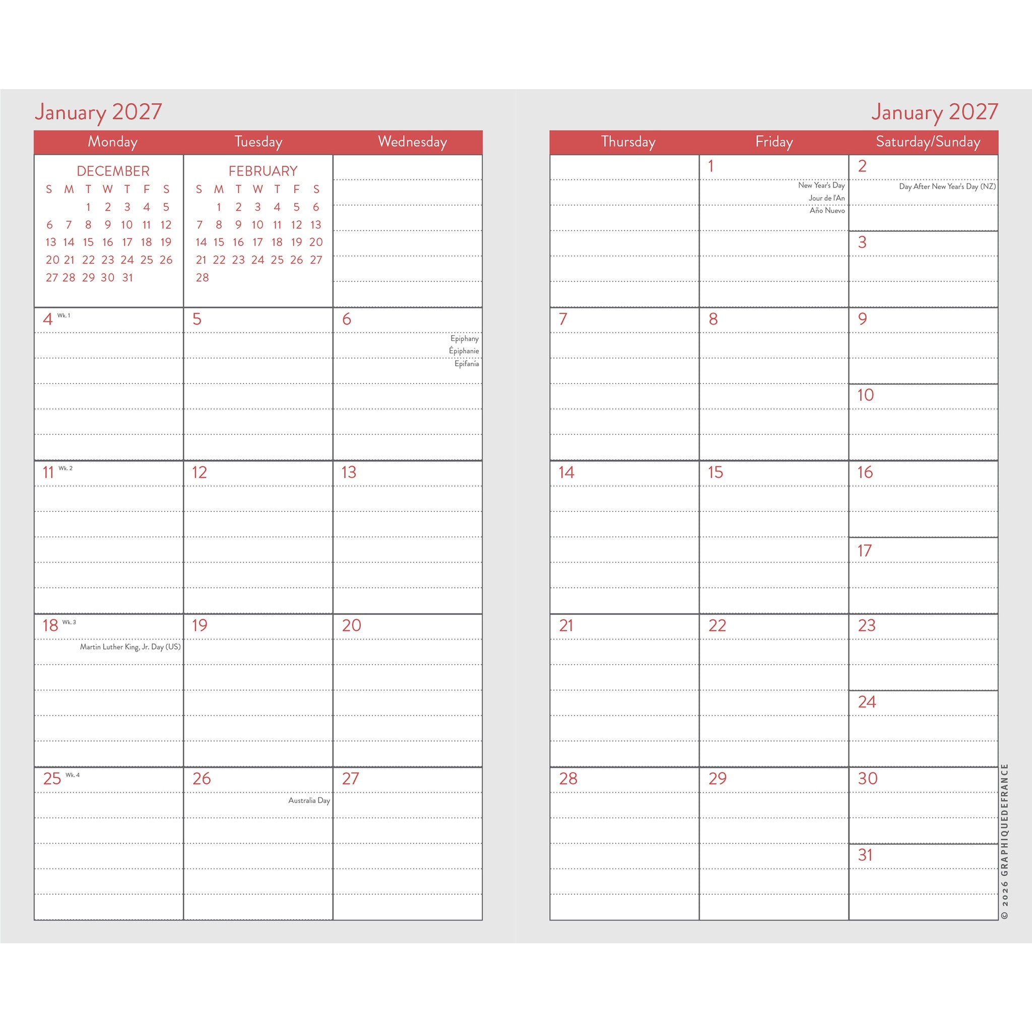 Elegant Pattern 2026-2028 2-Year Pocket Planner