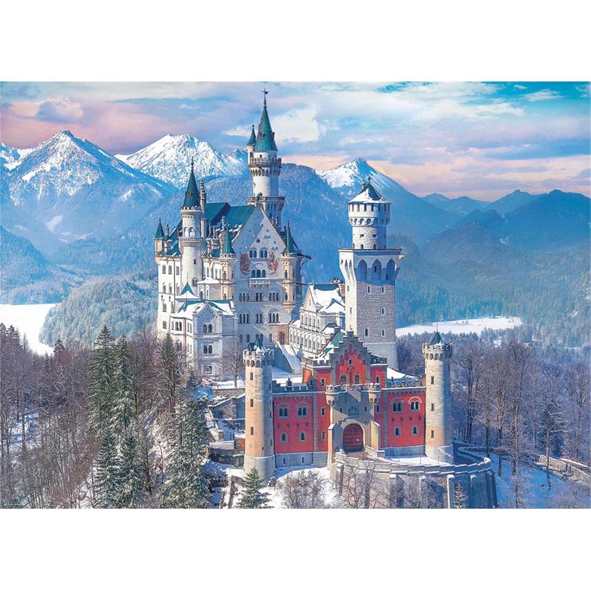 Puzzle de 1000 pièces représentant le château de Neuschwanstein en hiver