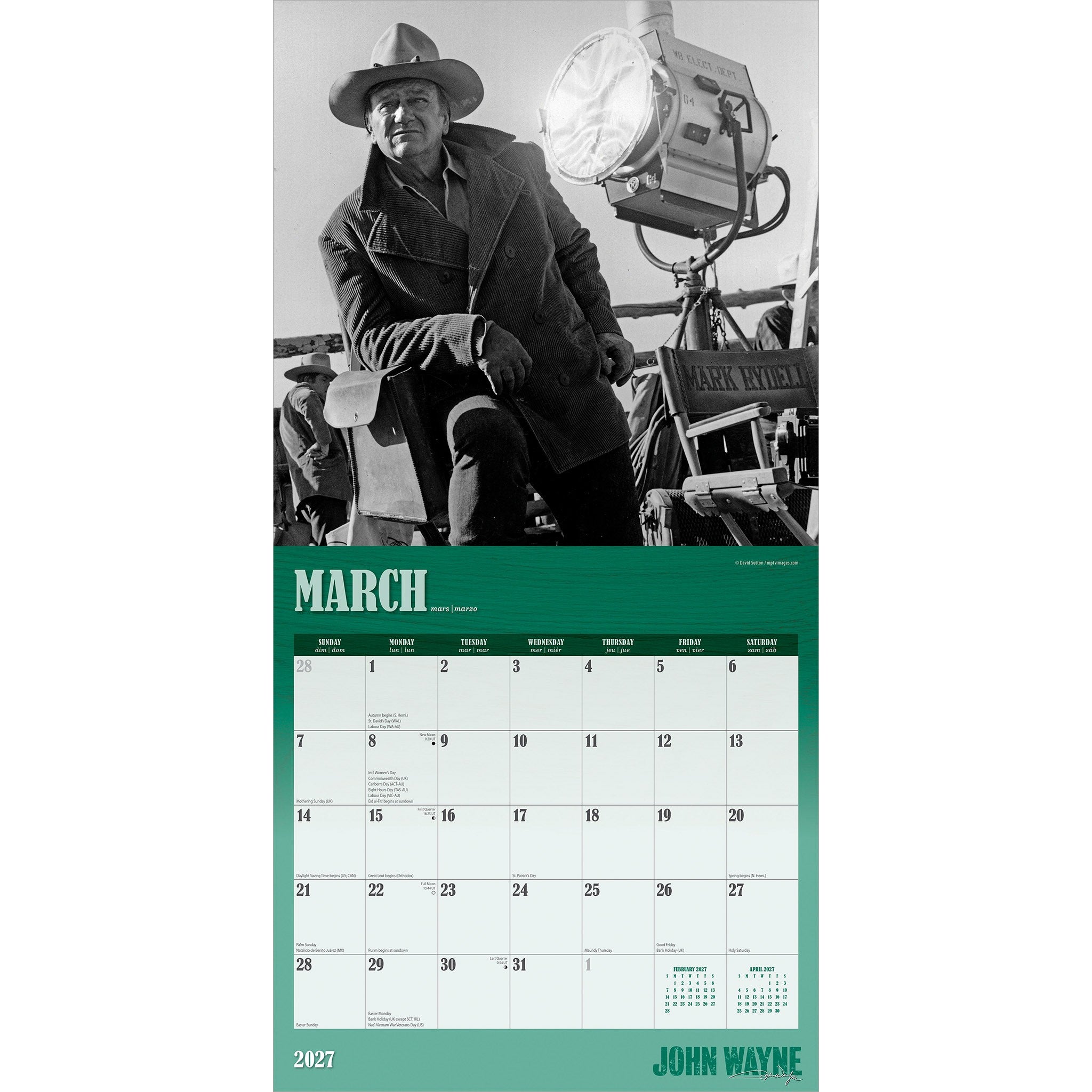 John Wayne 2027 Wall Calendar