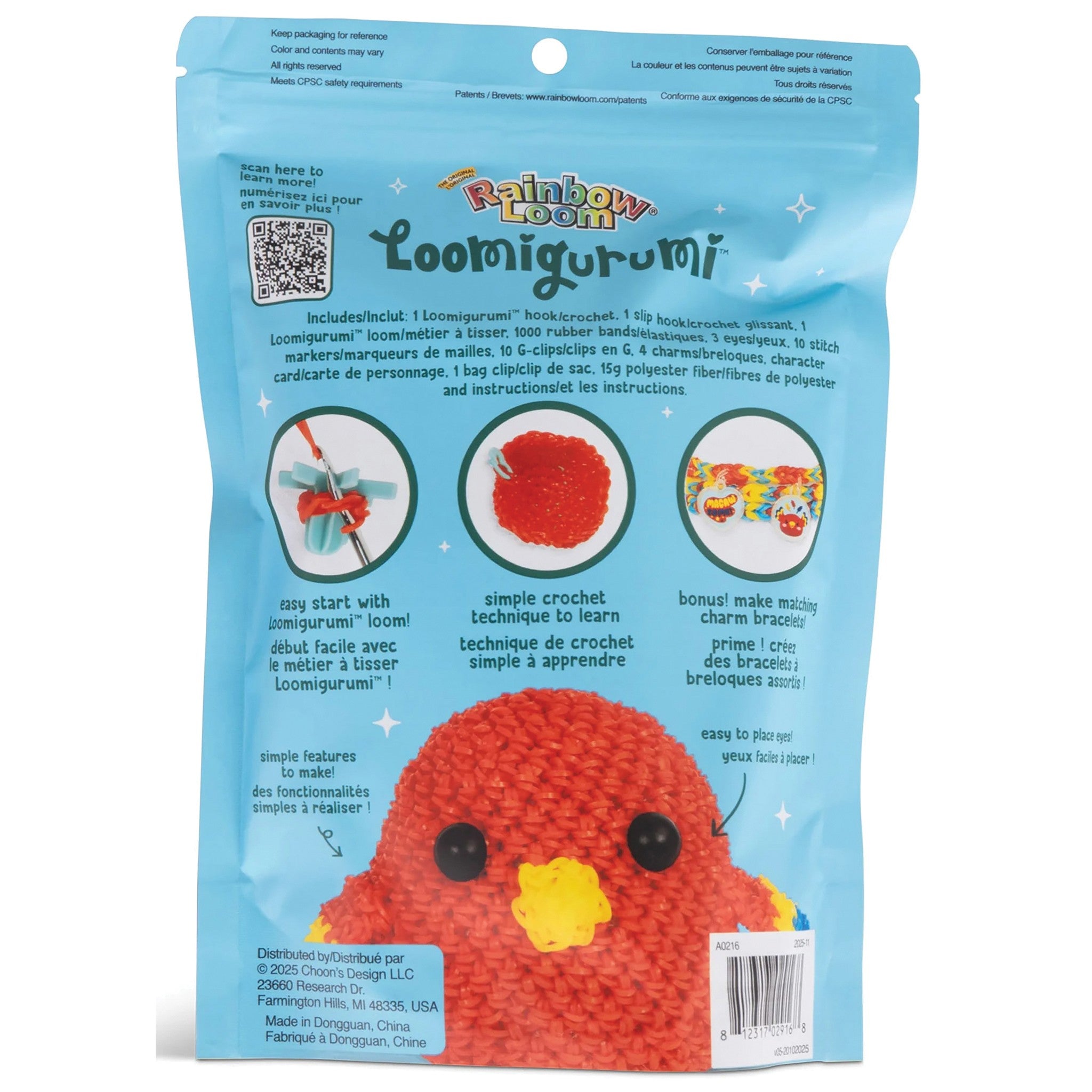 Parrot Loomigurumi Charm Kit