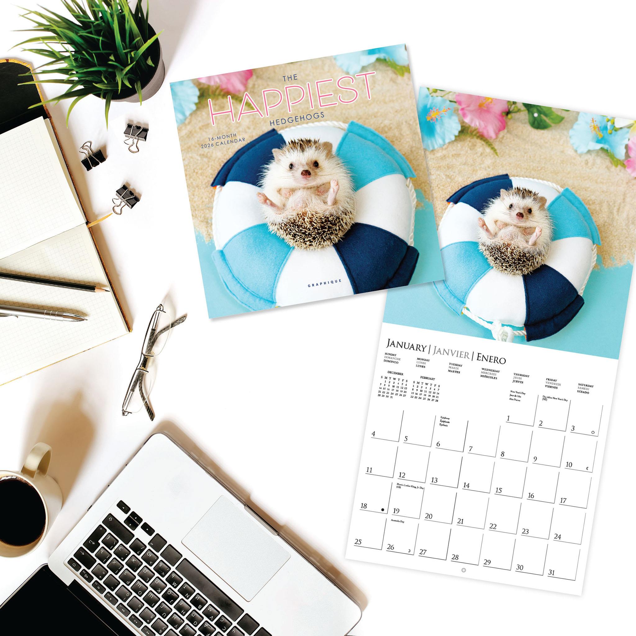 Happiest Hedgehogs 2026 Mini Calendar