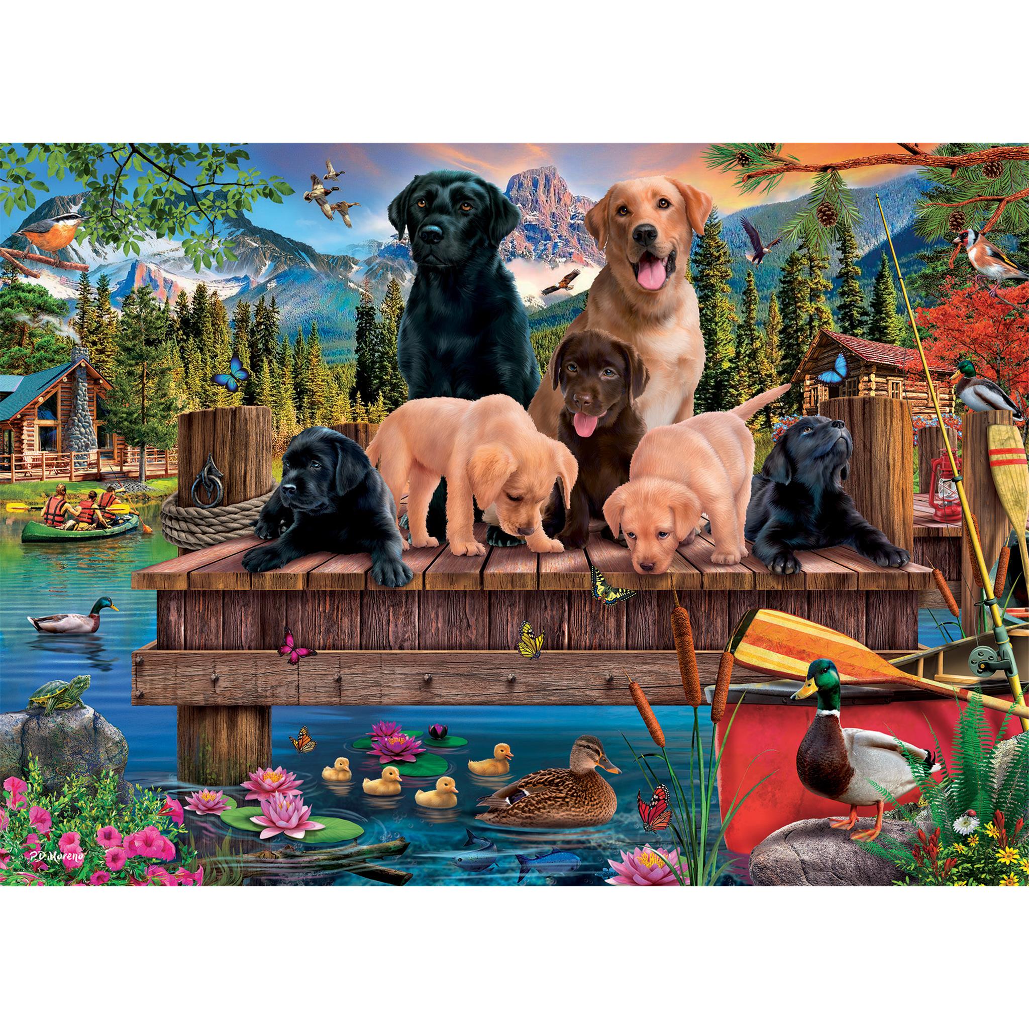 Puzzle de 350 pièces Chiots et Canards, Cobble Hill