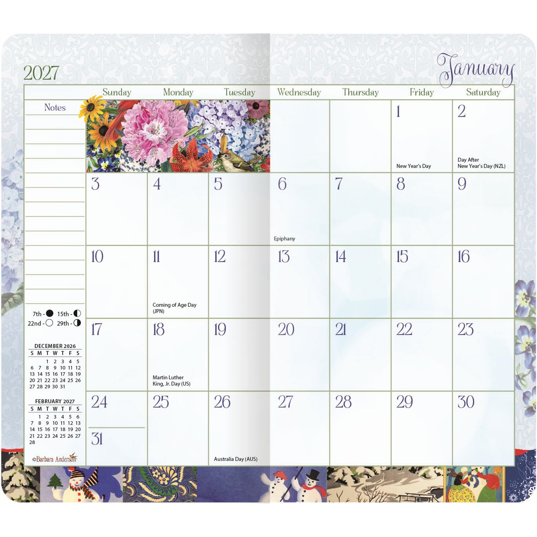 Agenda de poche 2 ans Jardin Botanique 2027-2028