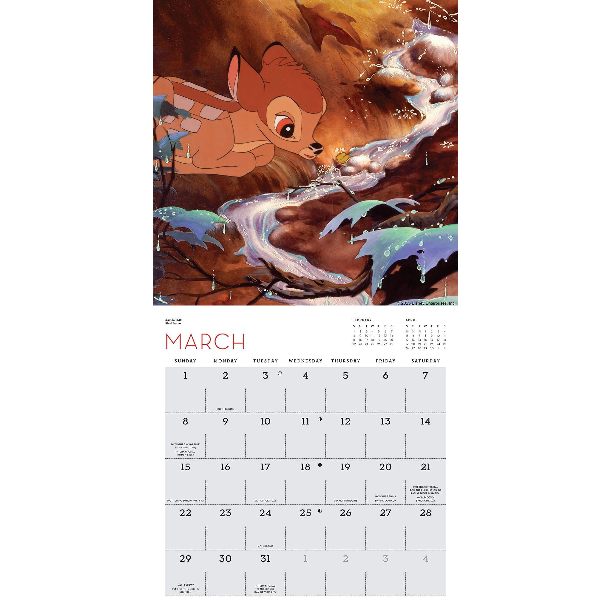 Calendrier mural Disney Animation 2026 - Disponible uniquement en ligne
