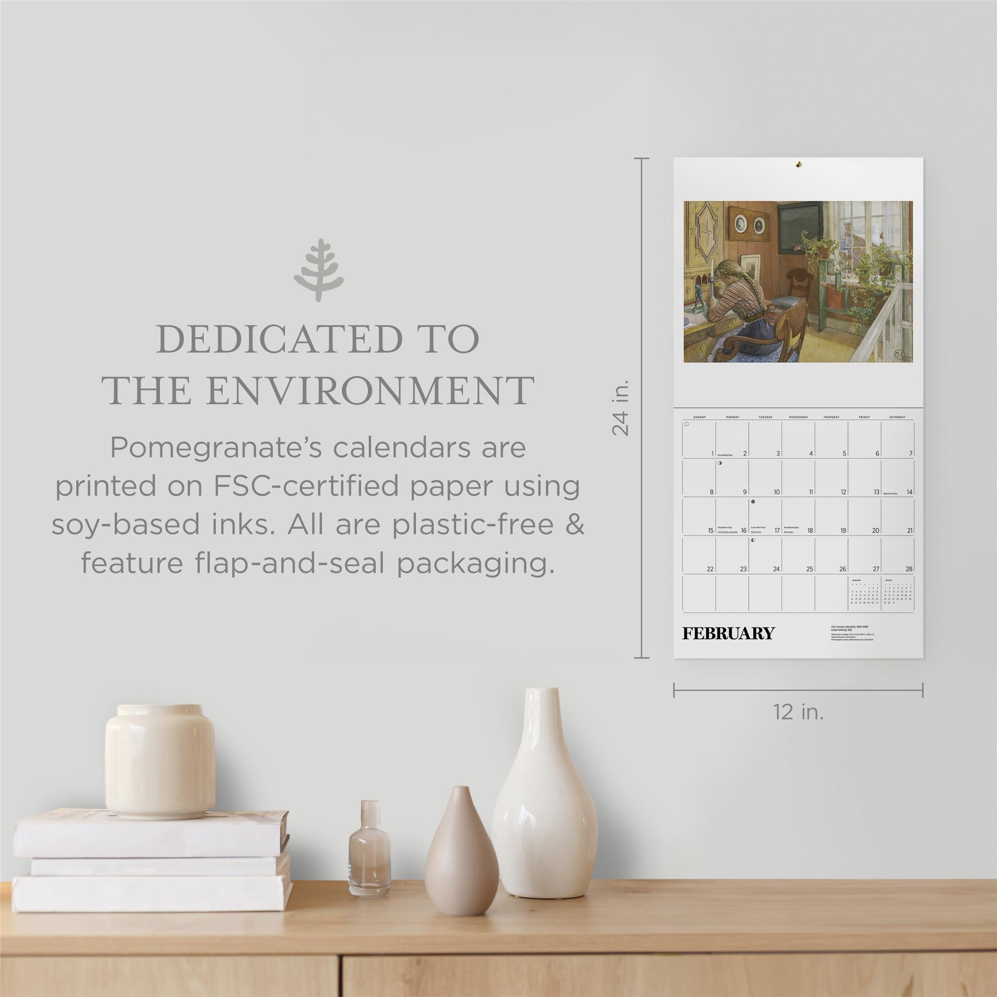 Calendrier mural Carl Larsson 2026 - Disponible uniquement en ligne