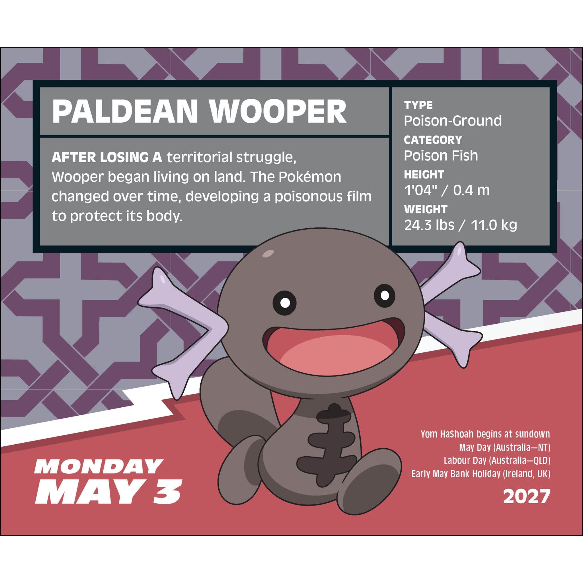 Pokémon 2027 Box Calendar