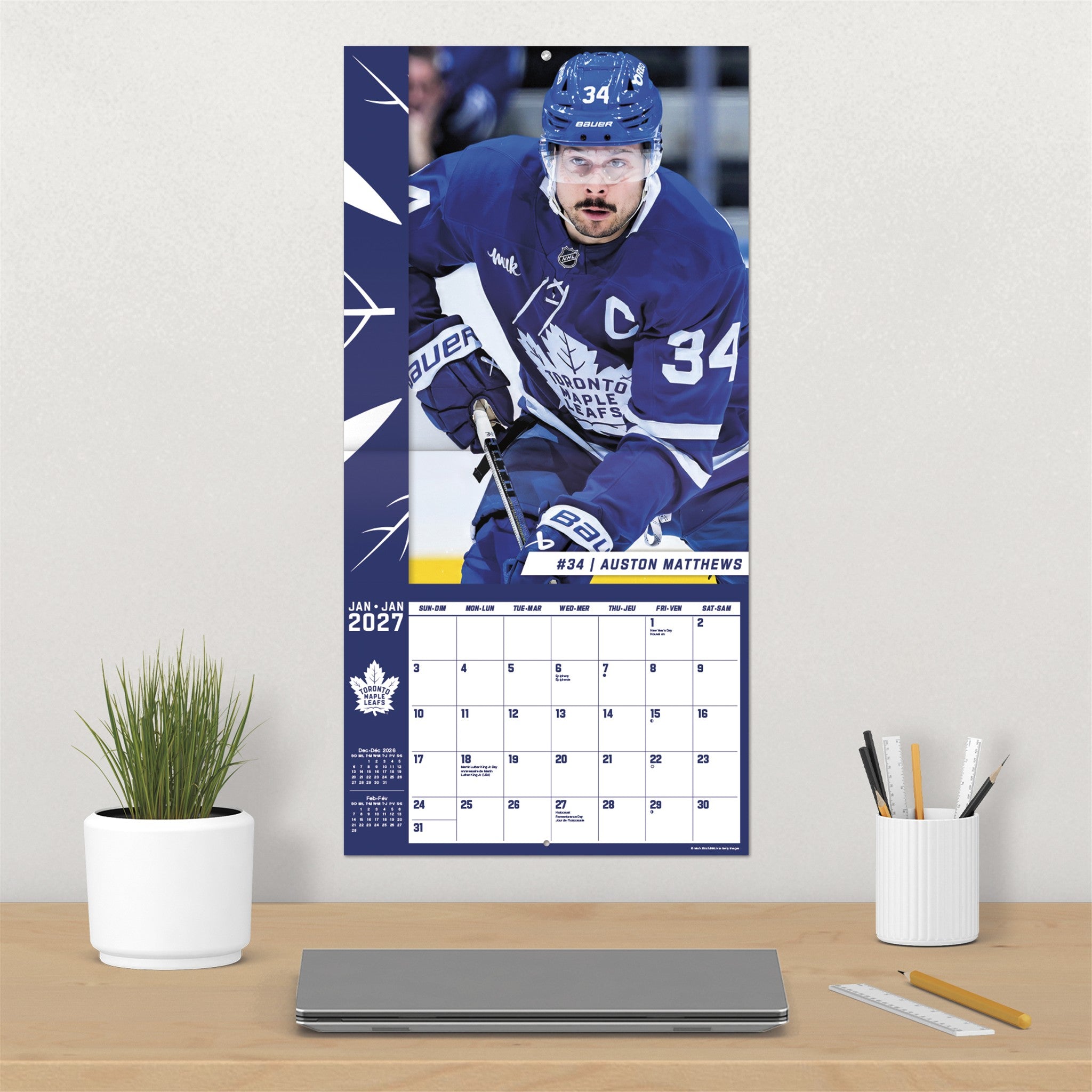 NHL Toronto Maple Leafs Exclusive with Print 2027 Wall Calendar