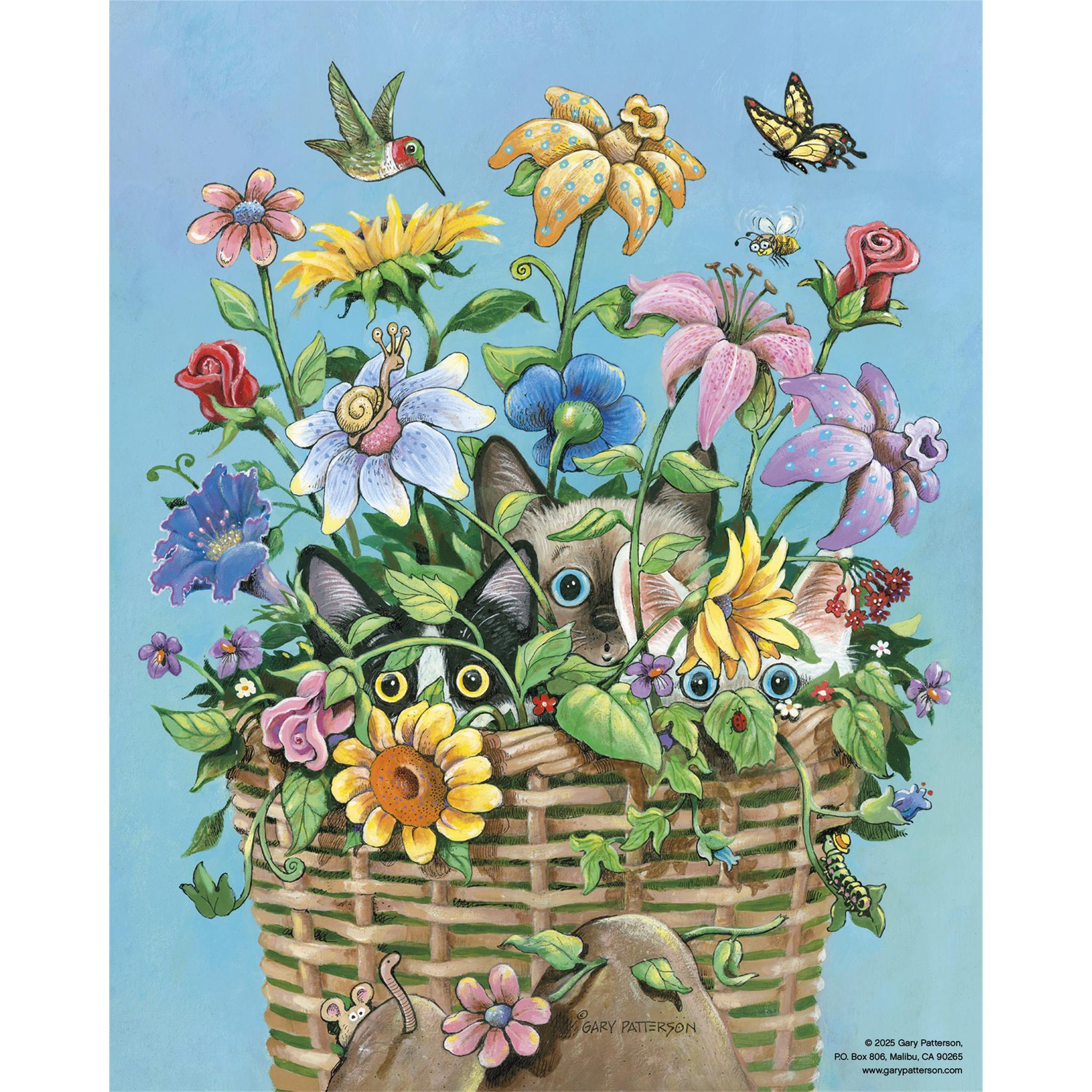 Calendrier mural de luxe 2026 exclusif avec impression de Gary Patterson et des chats