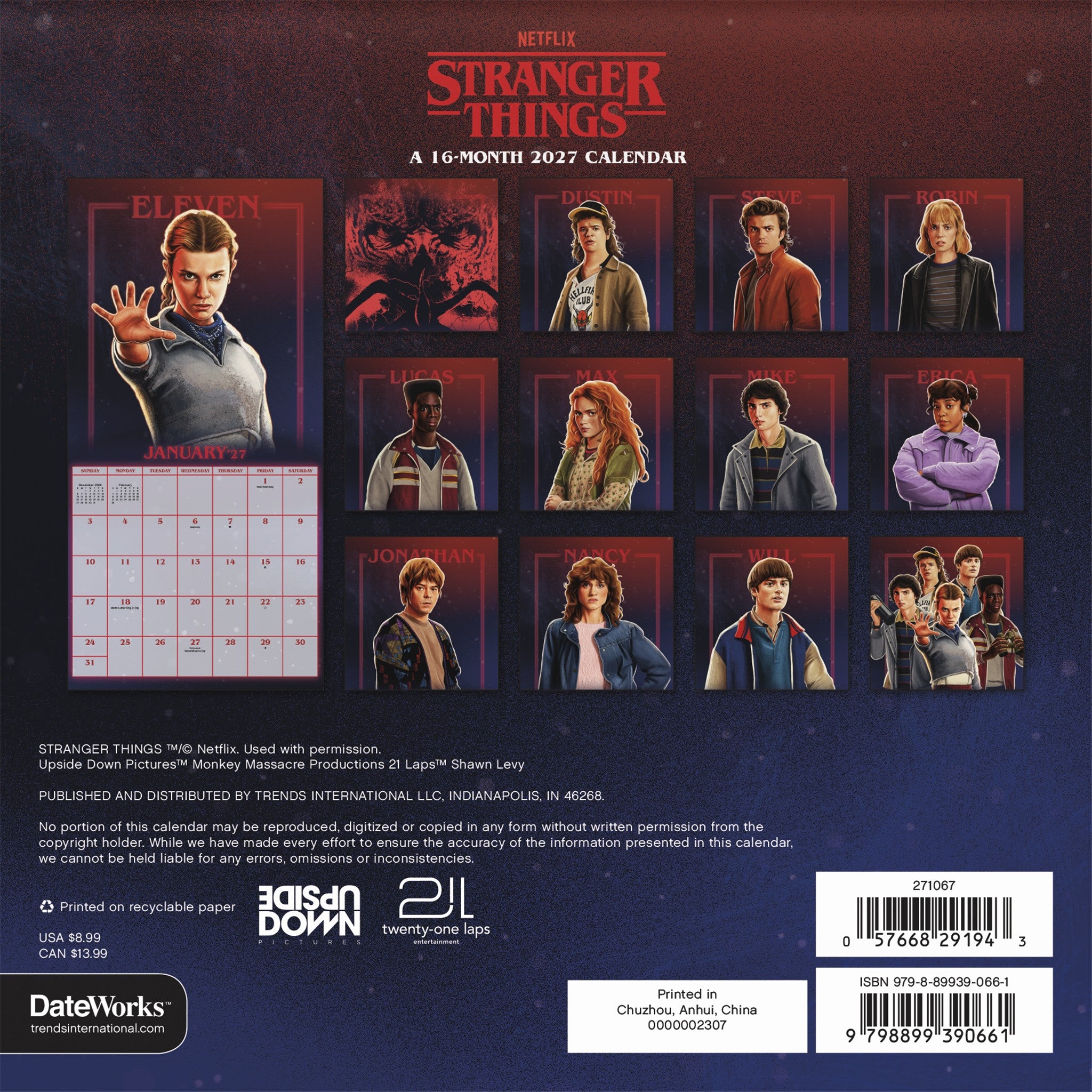 Mini Calendrier Stranger Things 2027