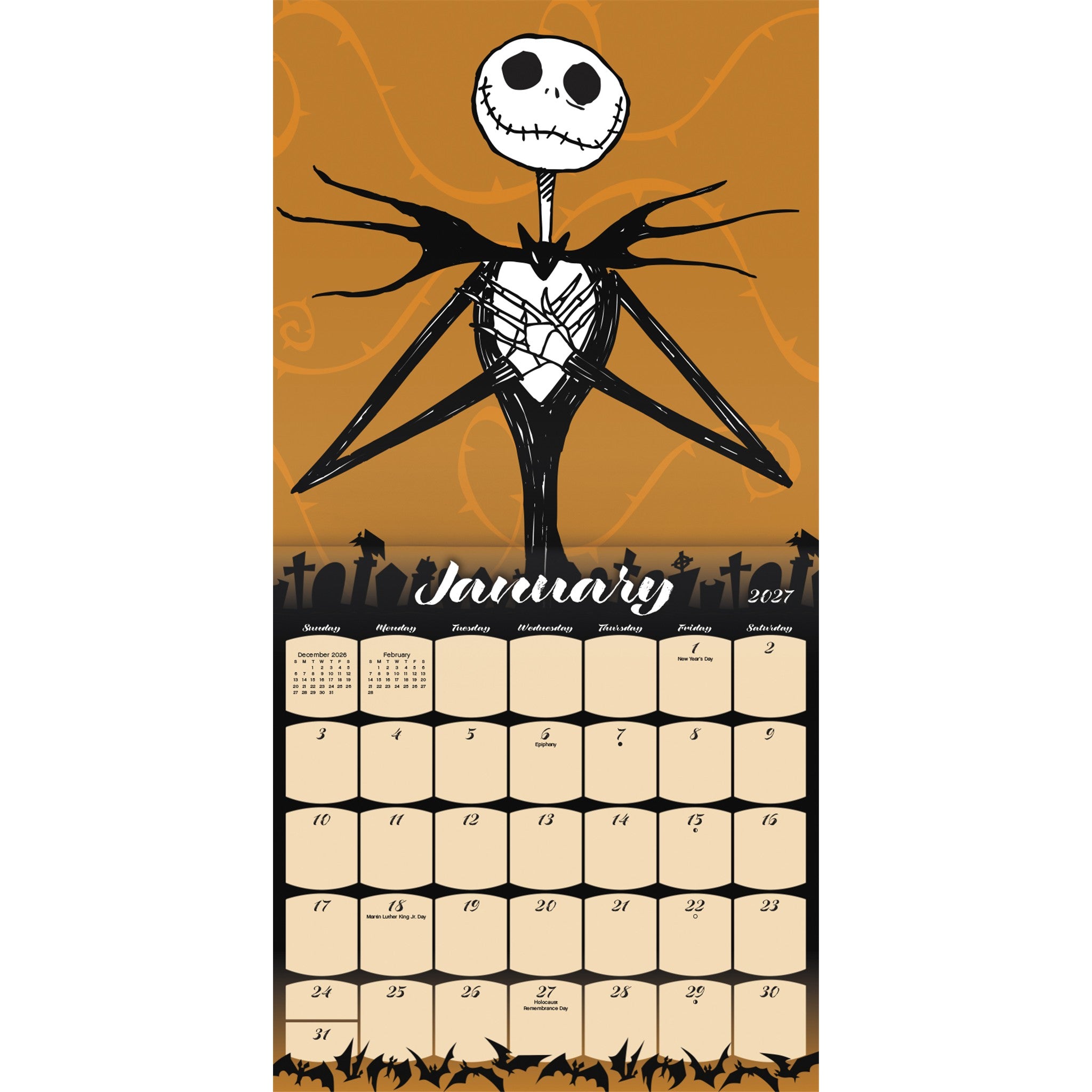 Mini calendrier L'Étrange Noël de Monsieur Jack 2027